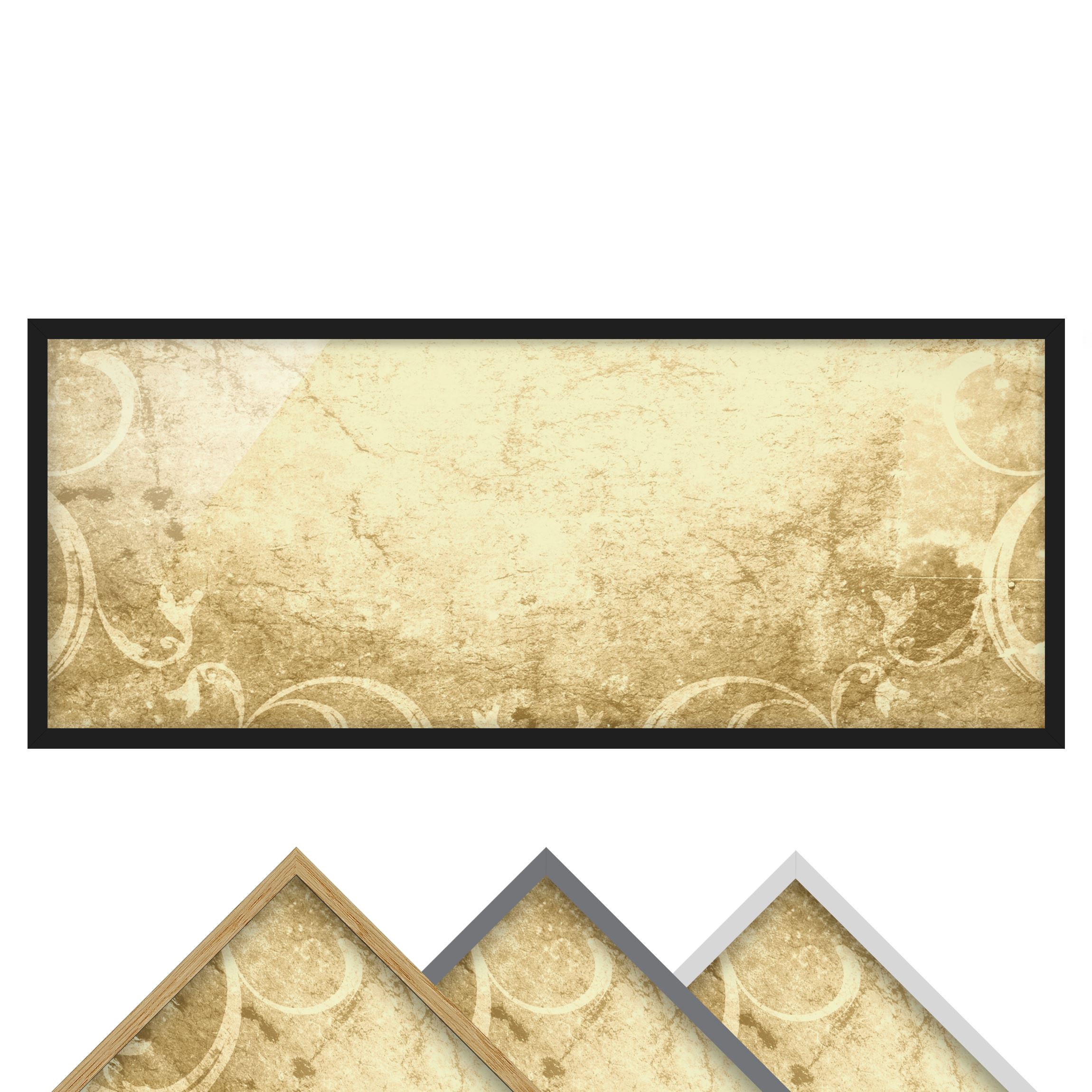 Bild mit Rahmen - Panorama Pergament mit Ornamentik