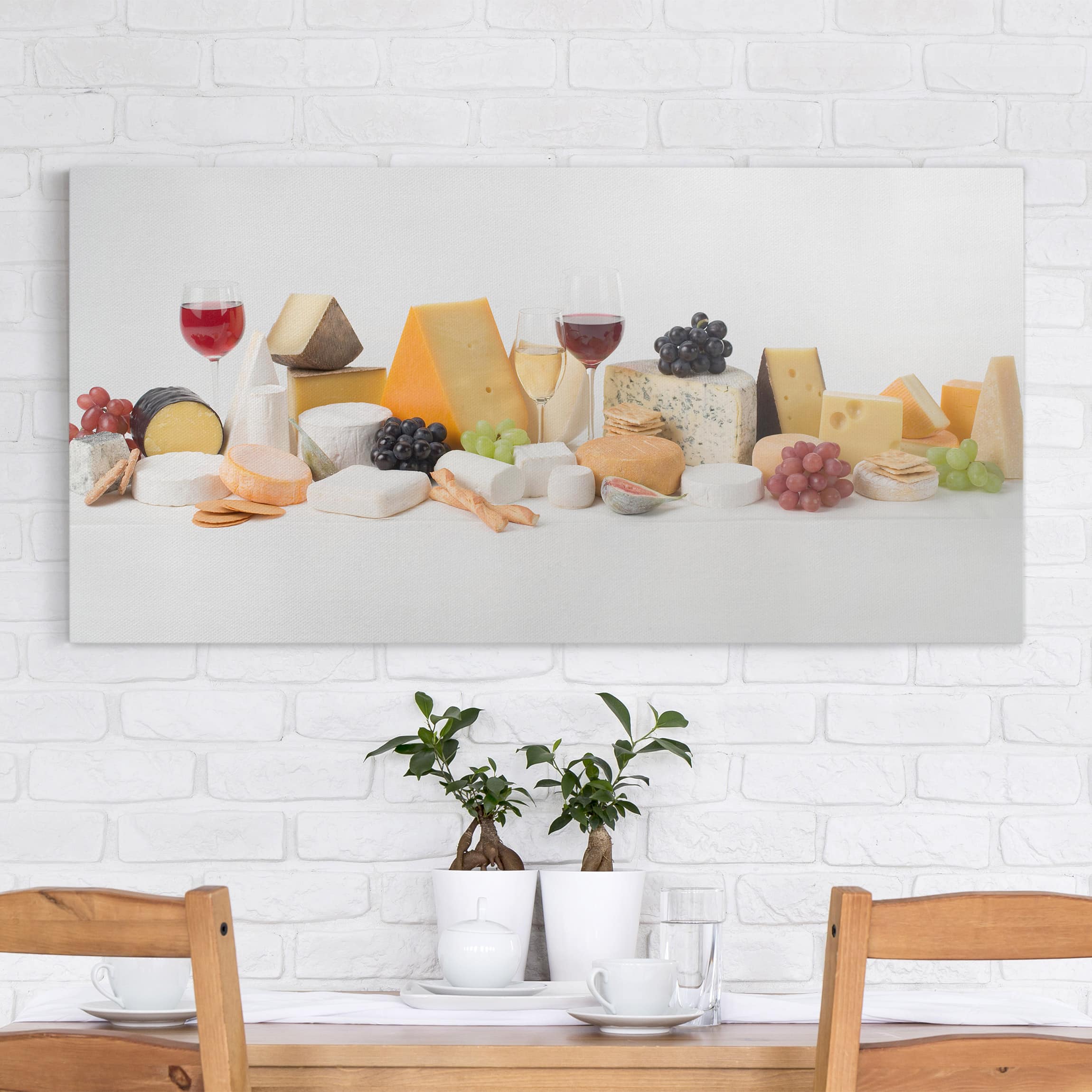 Leinwandbild - Querformat Käse-Variationen