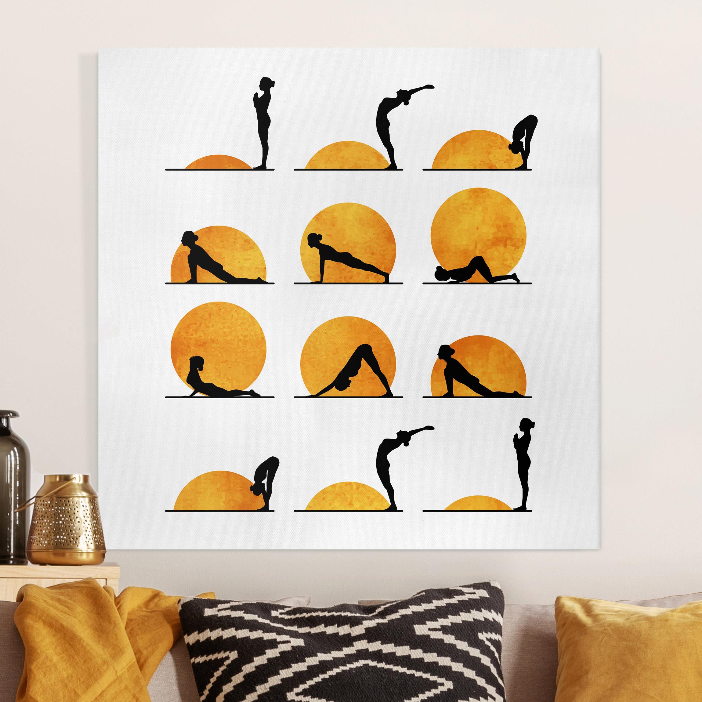 Leinwandbild Yoga - Der Sonnengruß