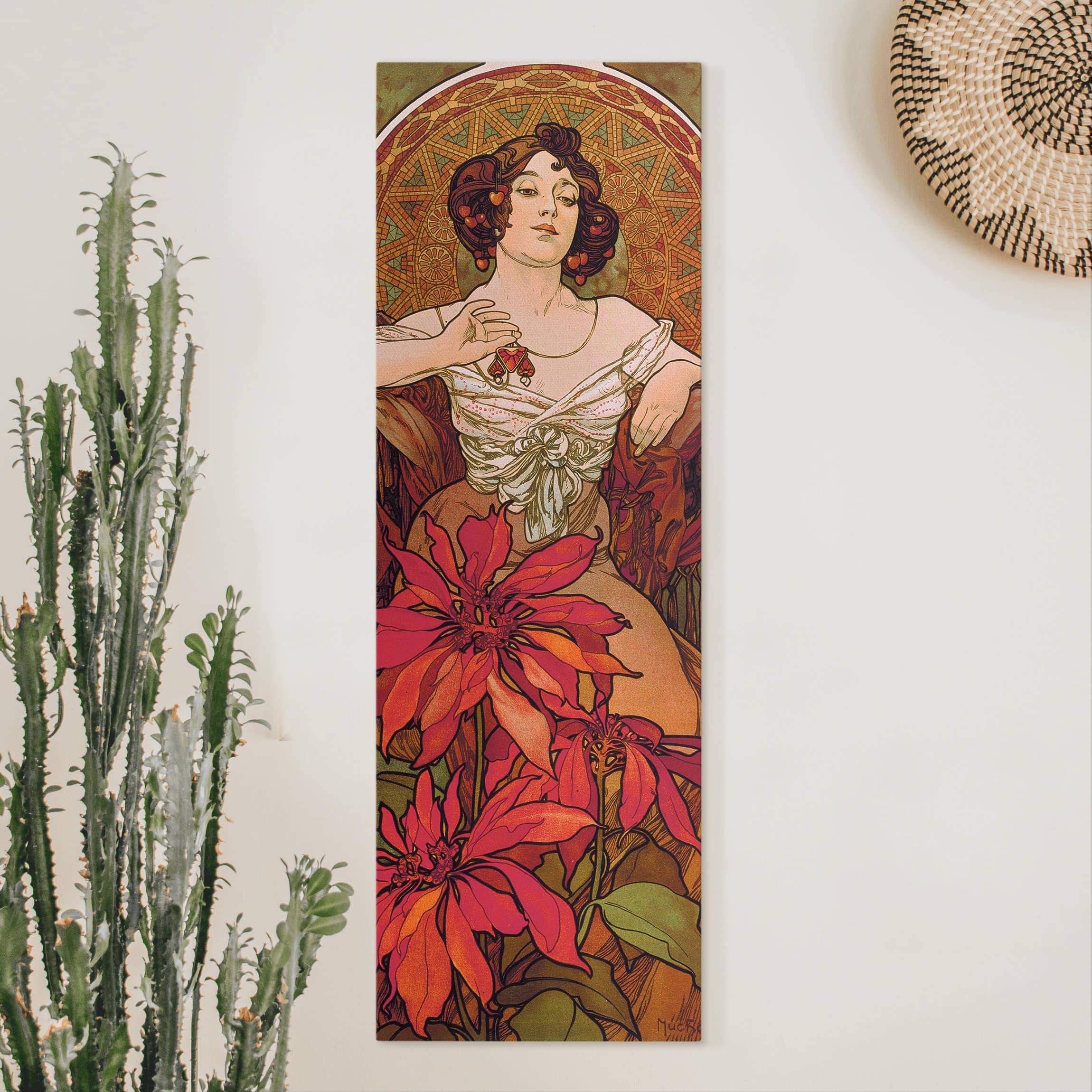 Leinwandbild Alfons Mucha - Edelsteine - Rubin
