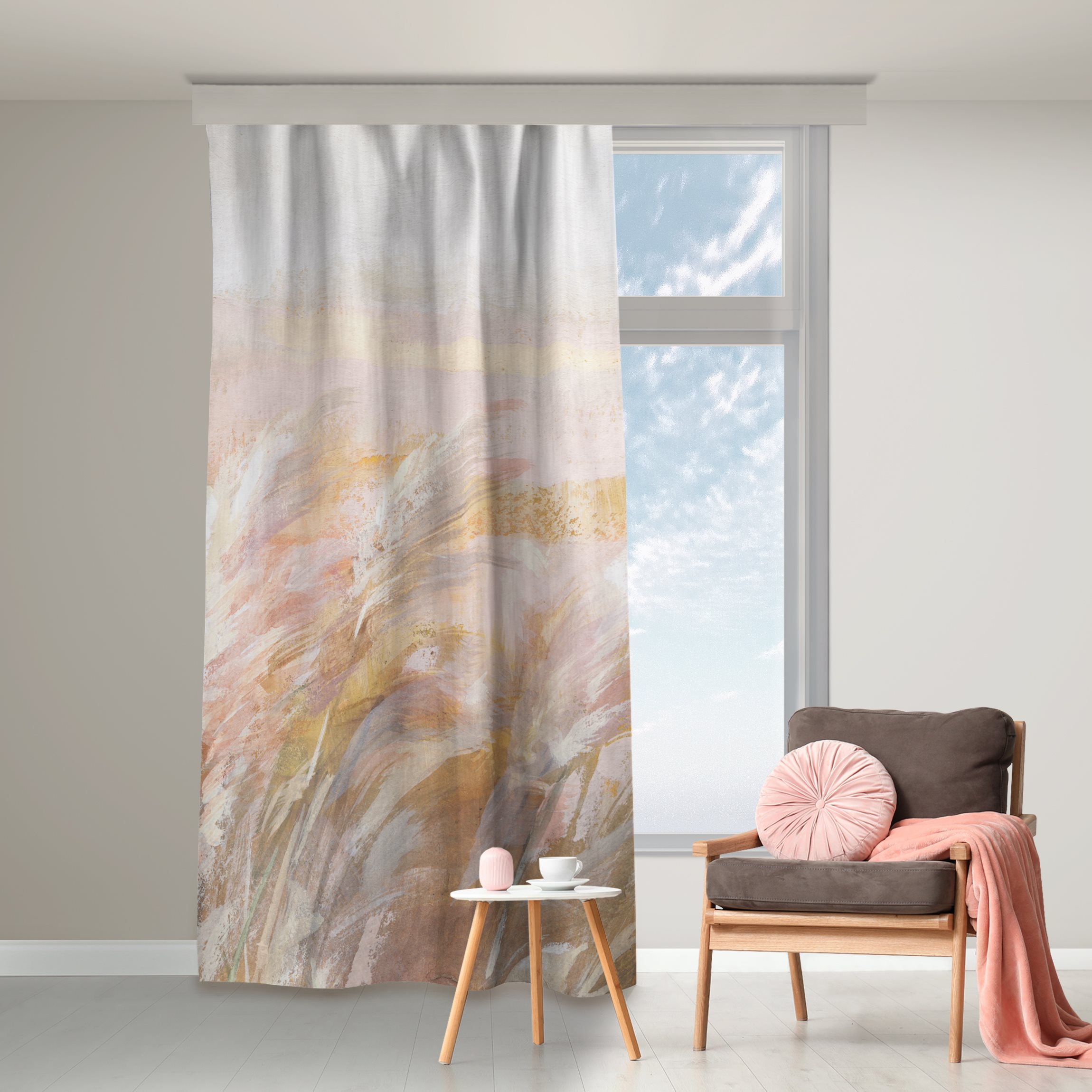 Vorhang Aquarell Pampasgras