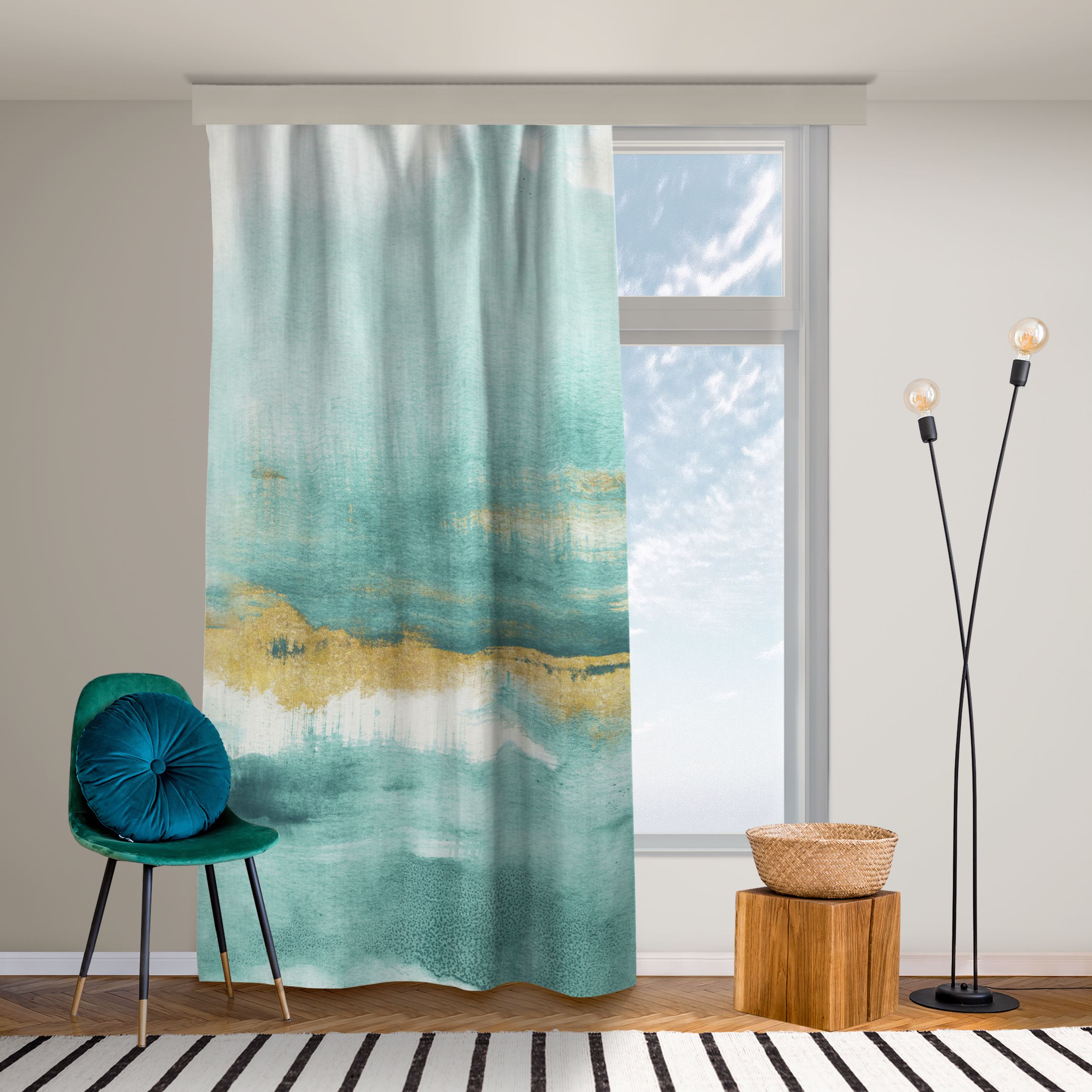 Vorhang Blauer Safran