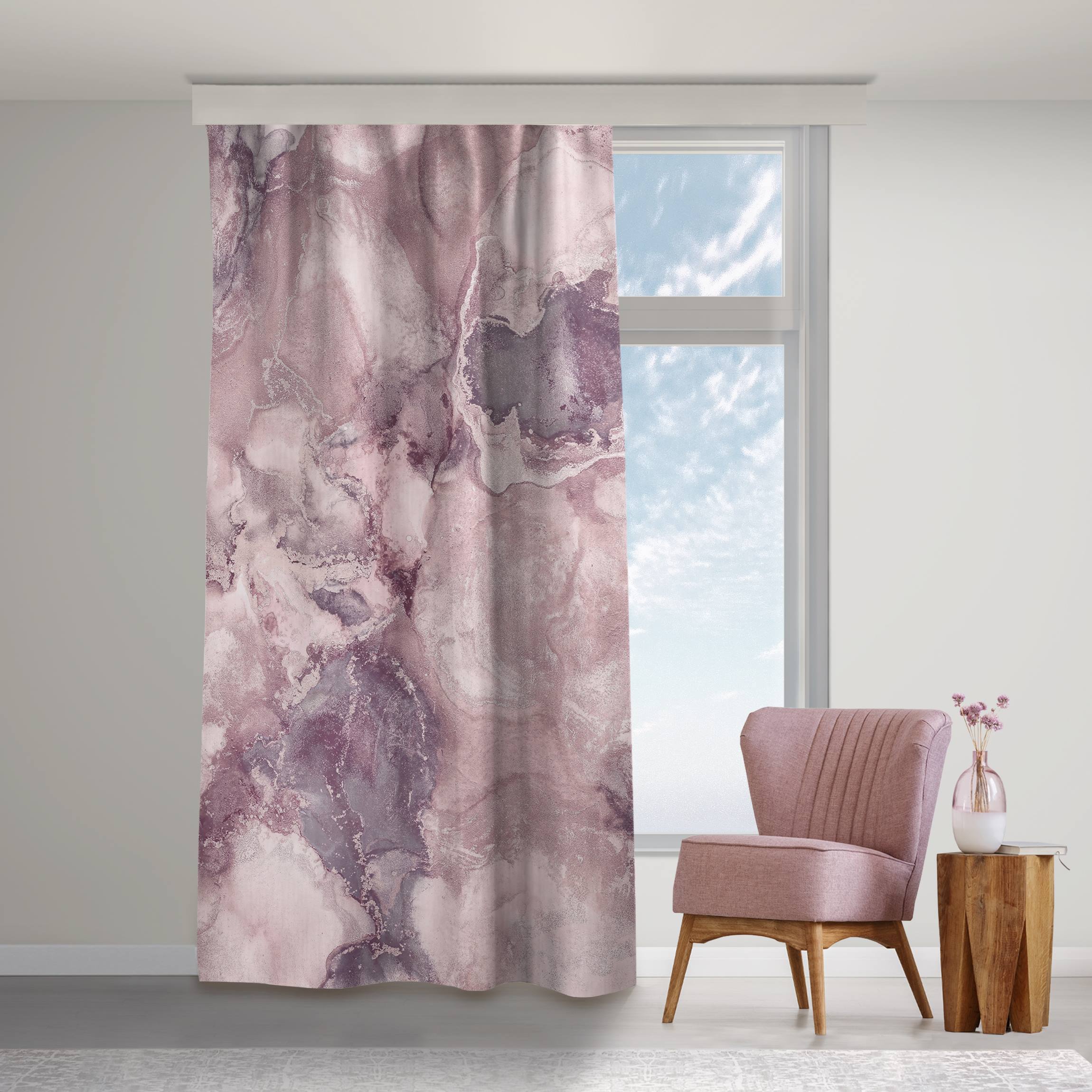 Vorhang Farbexperimente Marmor Violett
