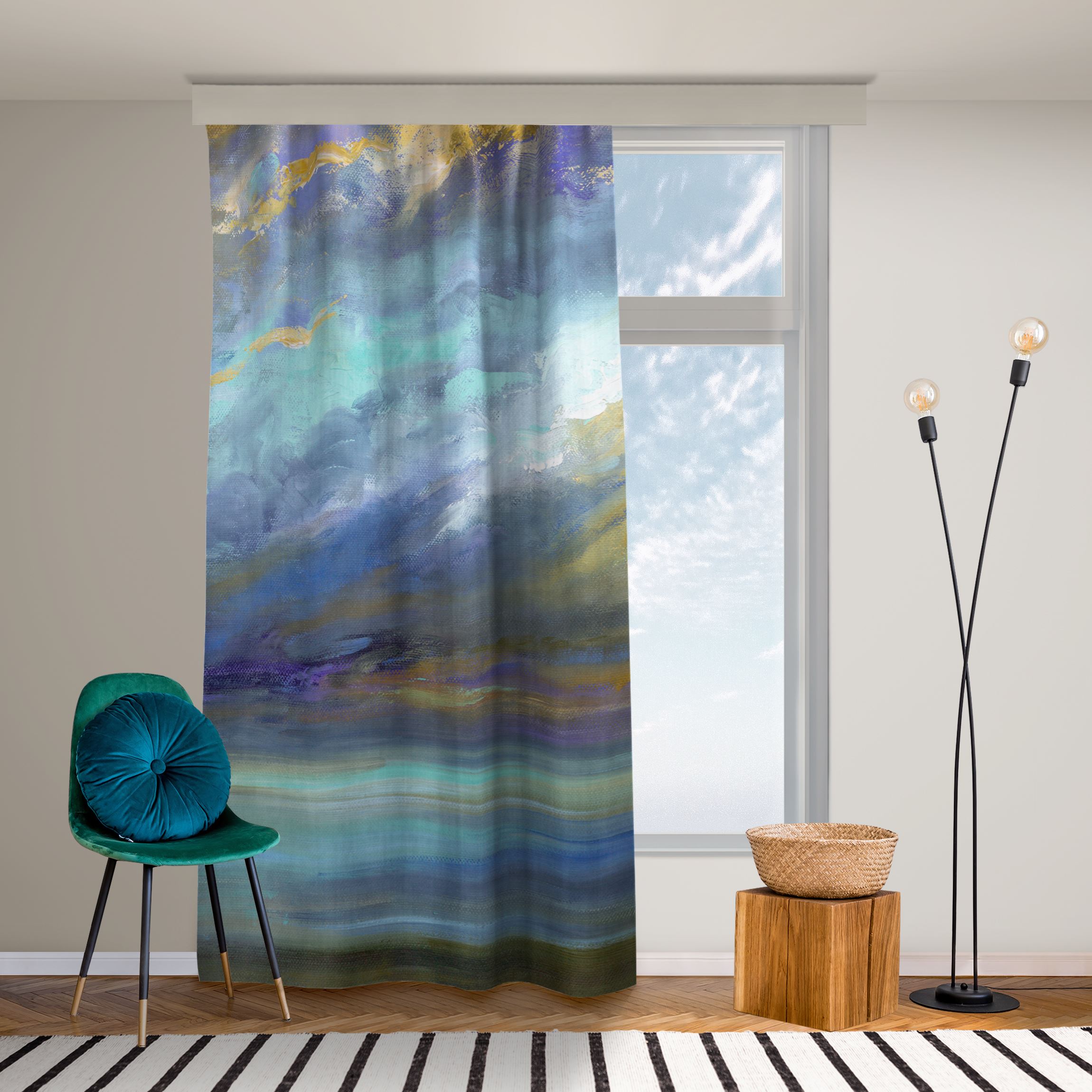 Vorhang Himmel über Küste