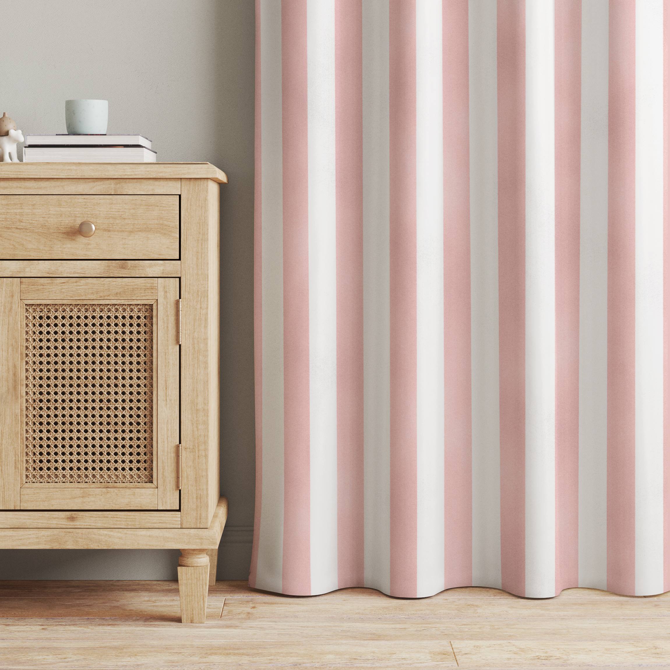 Vorhang Längsstreifen in Blass Pink