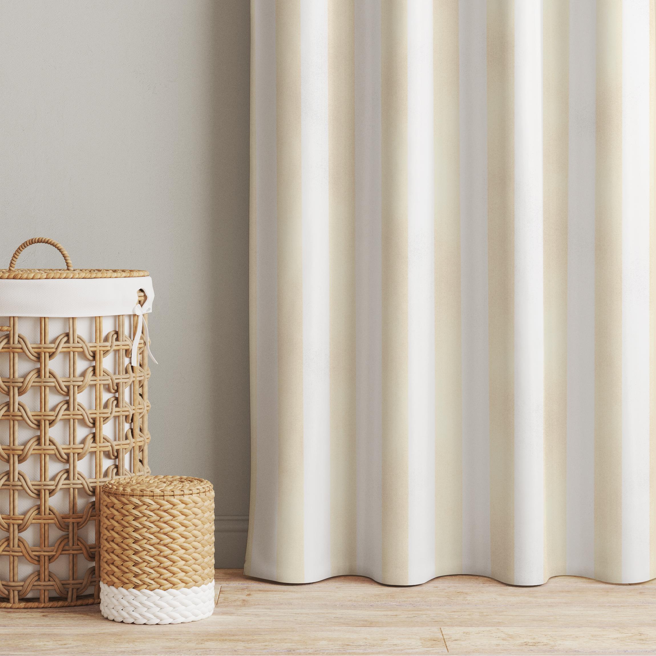 Vorhang Längsstreifen in Pastell Gelb