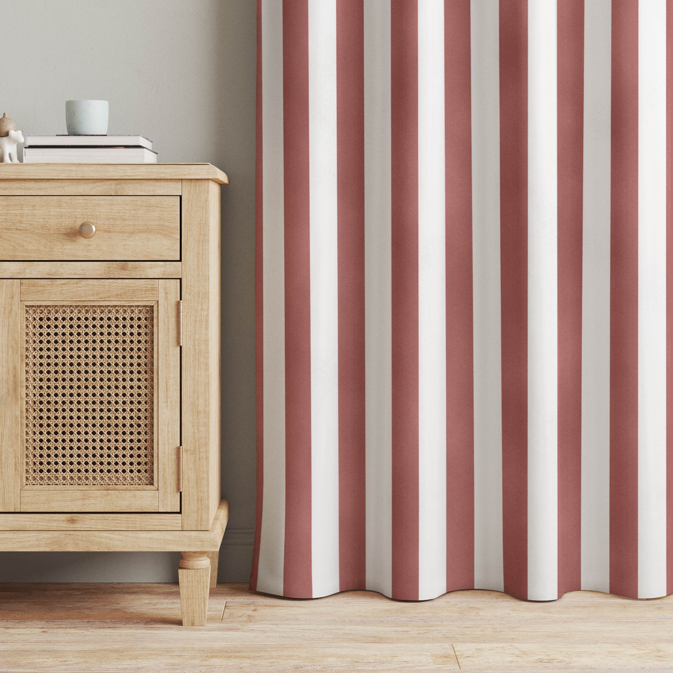 Vorhang Längsstreifen in Vintage Rot
