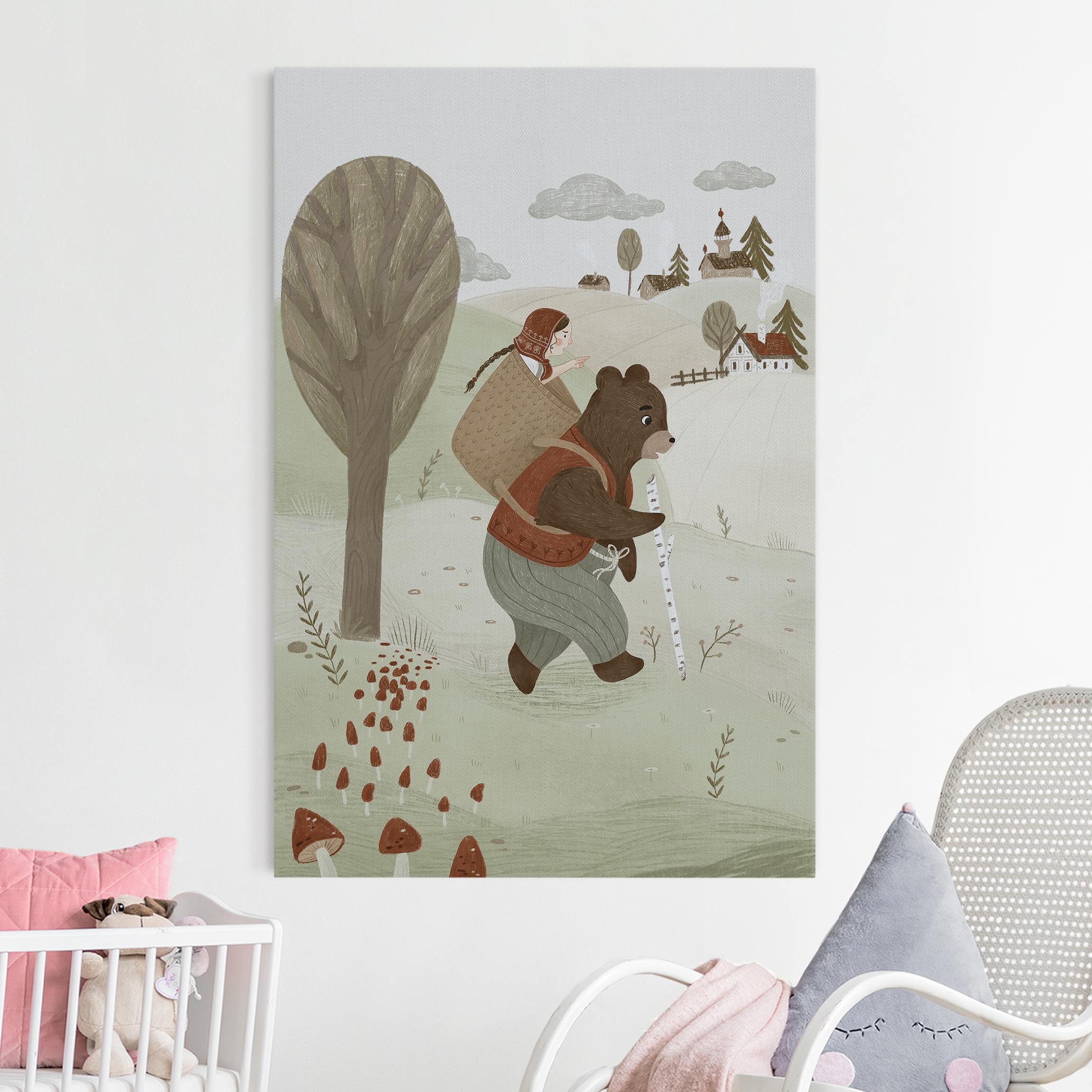 Akustikbild Anna Lunak Illustration -Mascha und der Bär