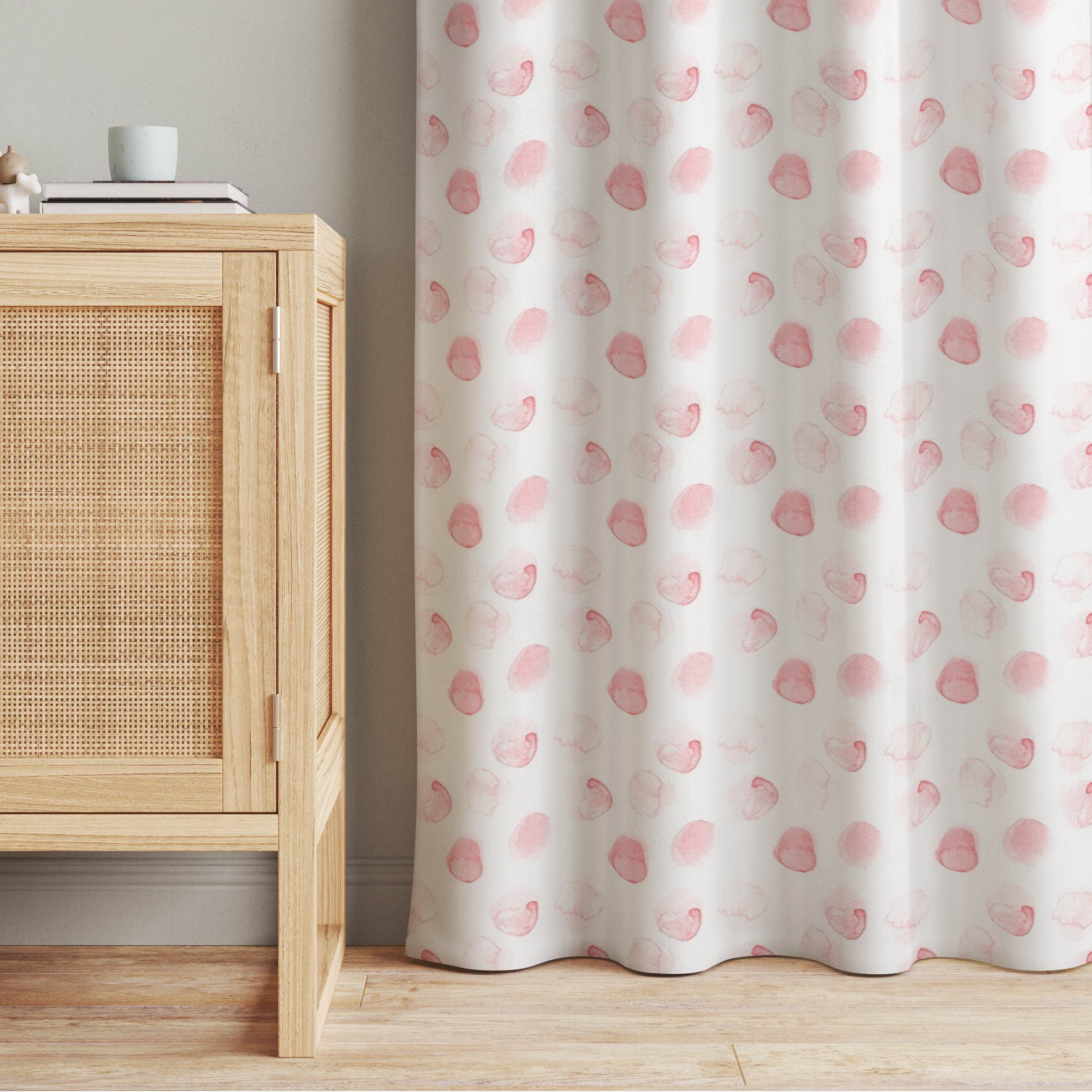 Vorhang Aquarell Punkte Rosa