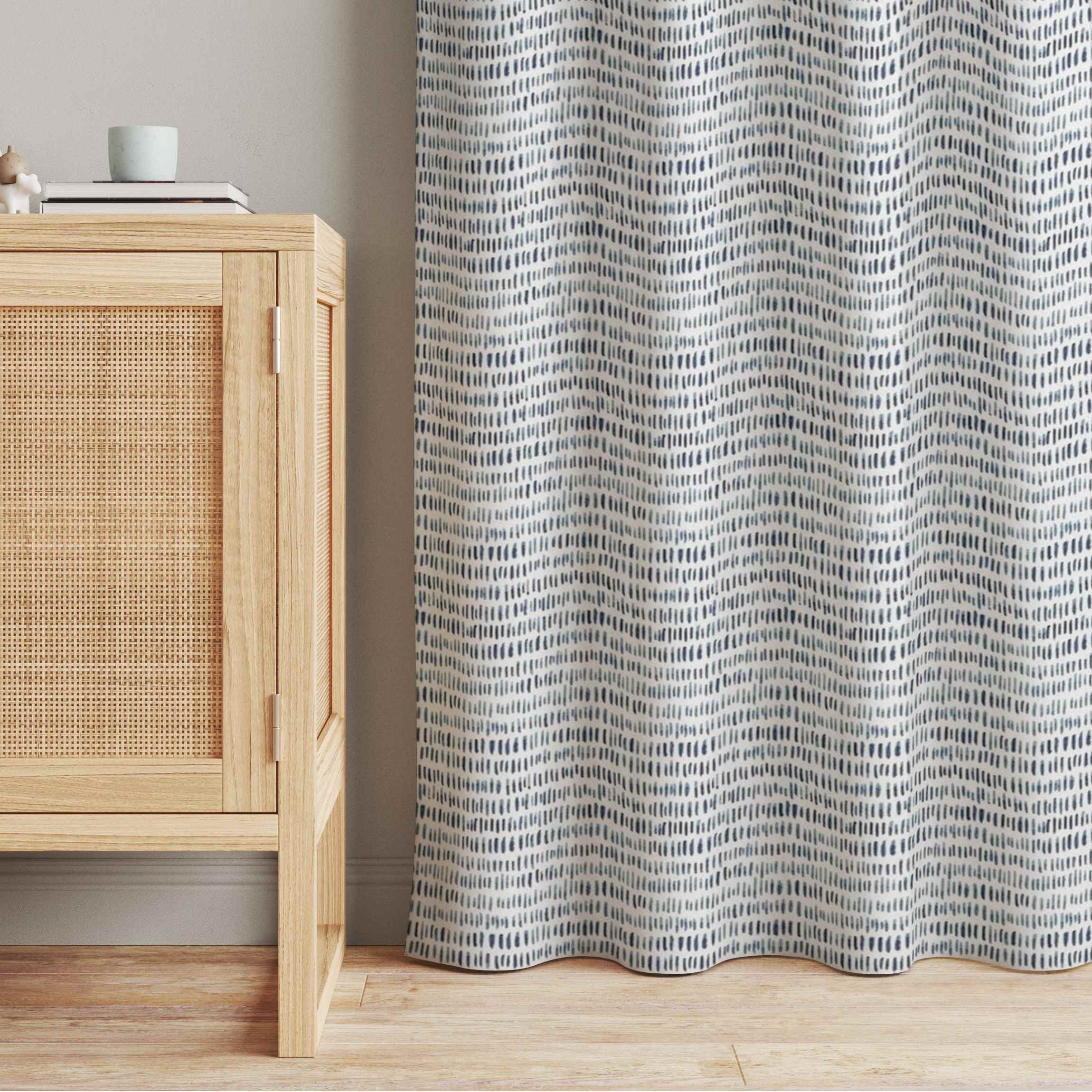 Vorhang Aquarell Struktur in Indigo