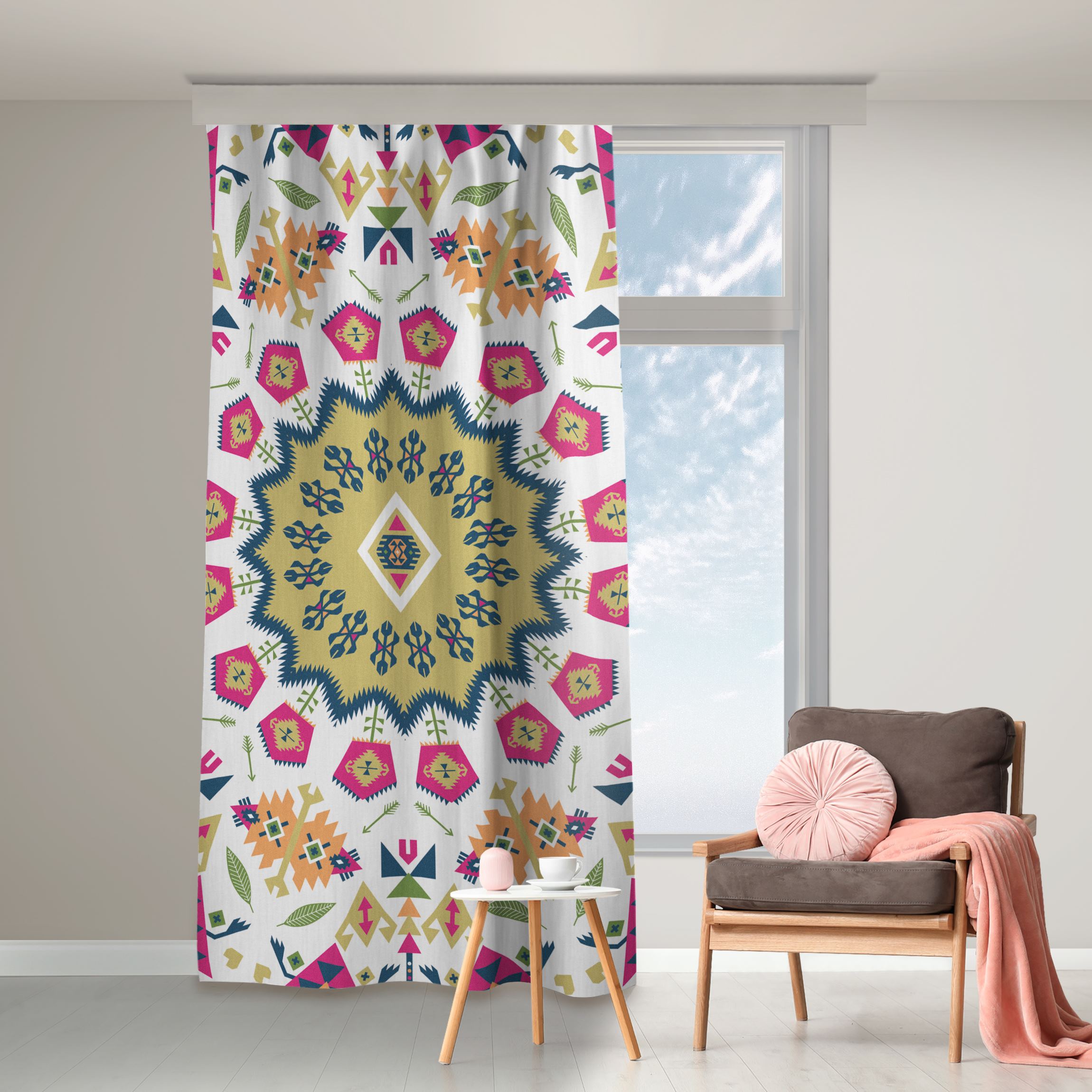 Vorhang Azteken Boho Mandala II
