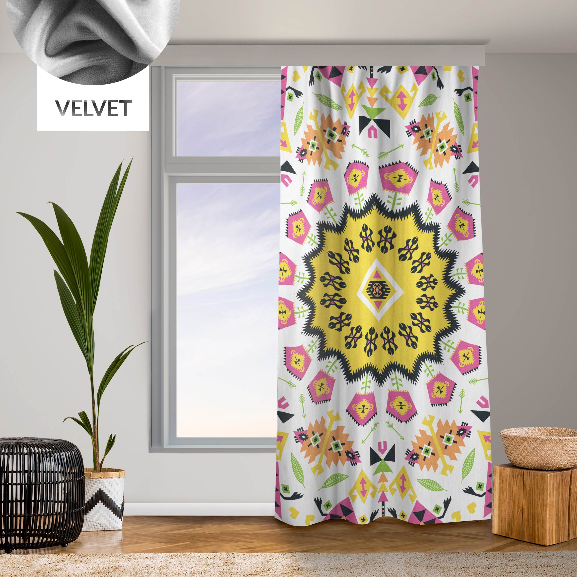 Vorhang Azteken Boho Mandala III