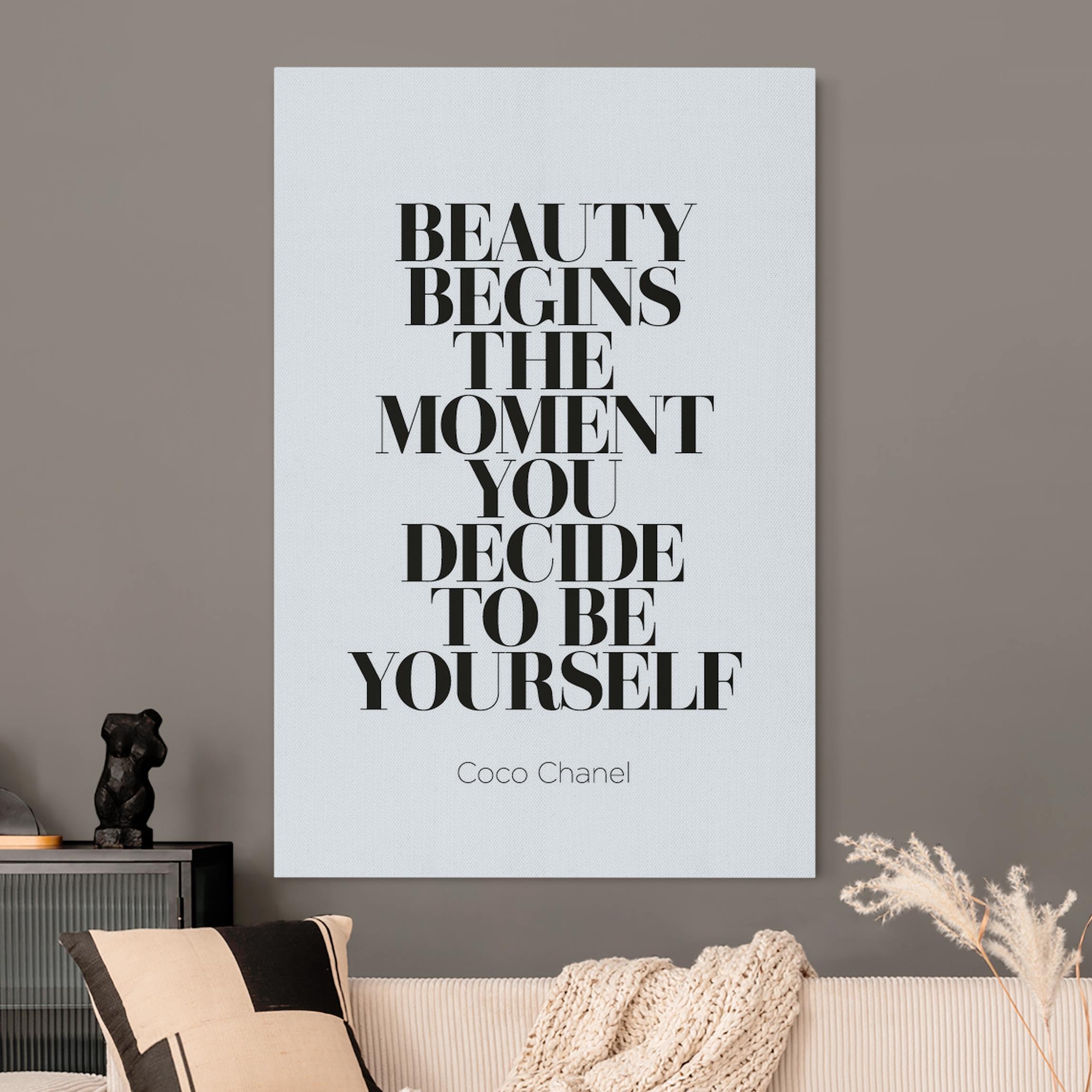 Akustikbild Be yourself Coco Chanel