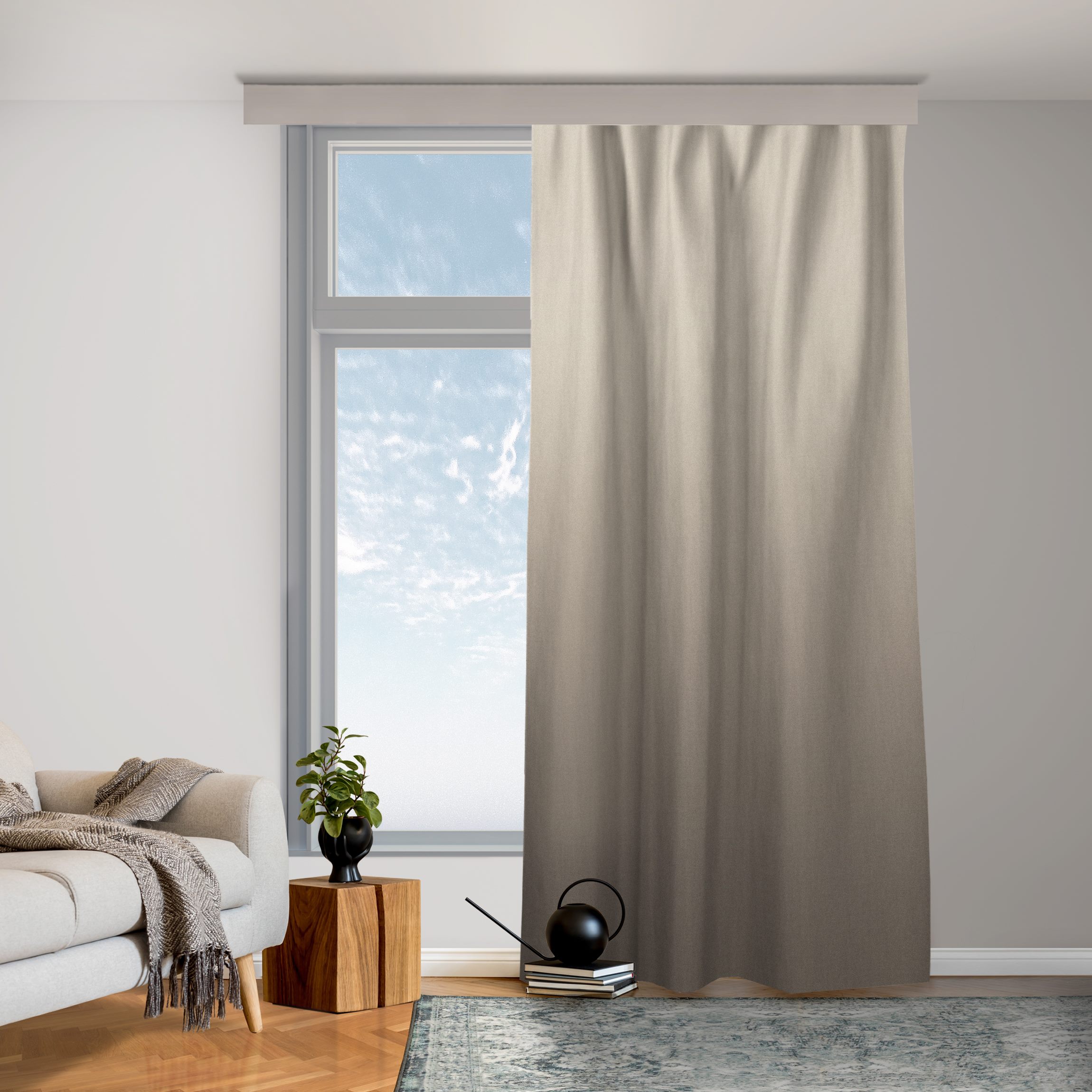 Vorhang Beige Farbverlauf