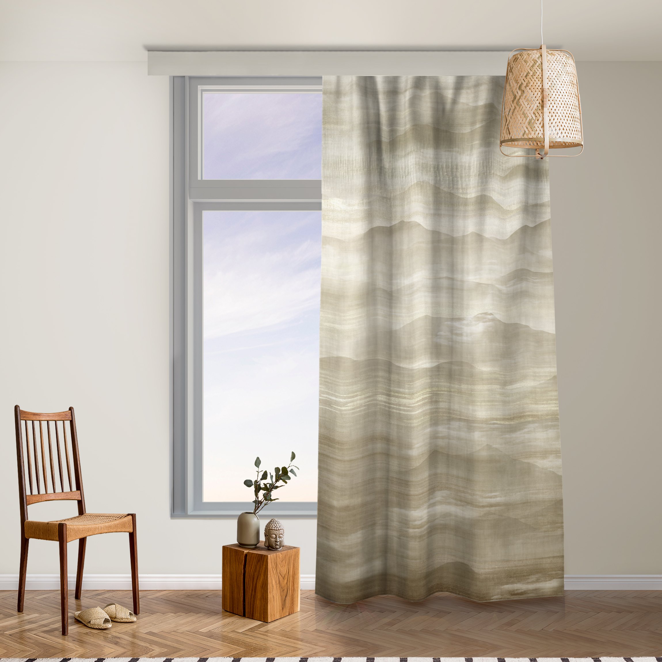 Vorhang Bergkette im Wolkendach