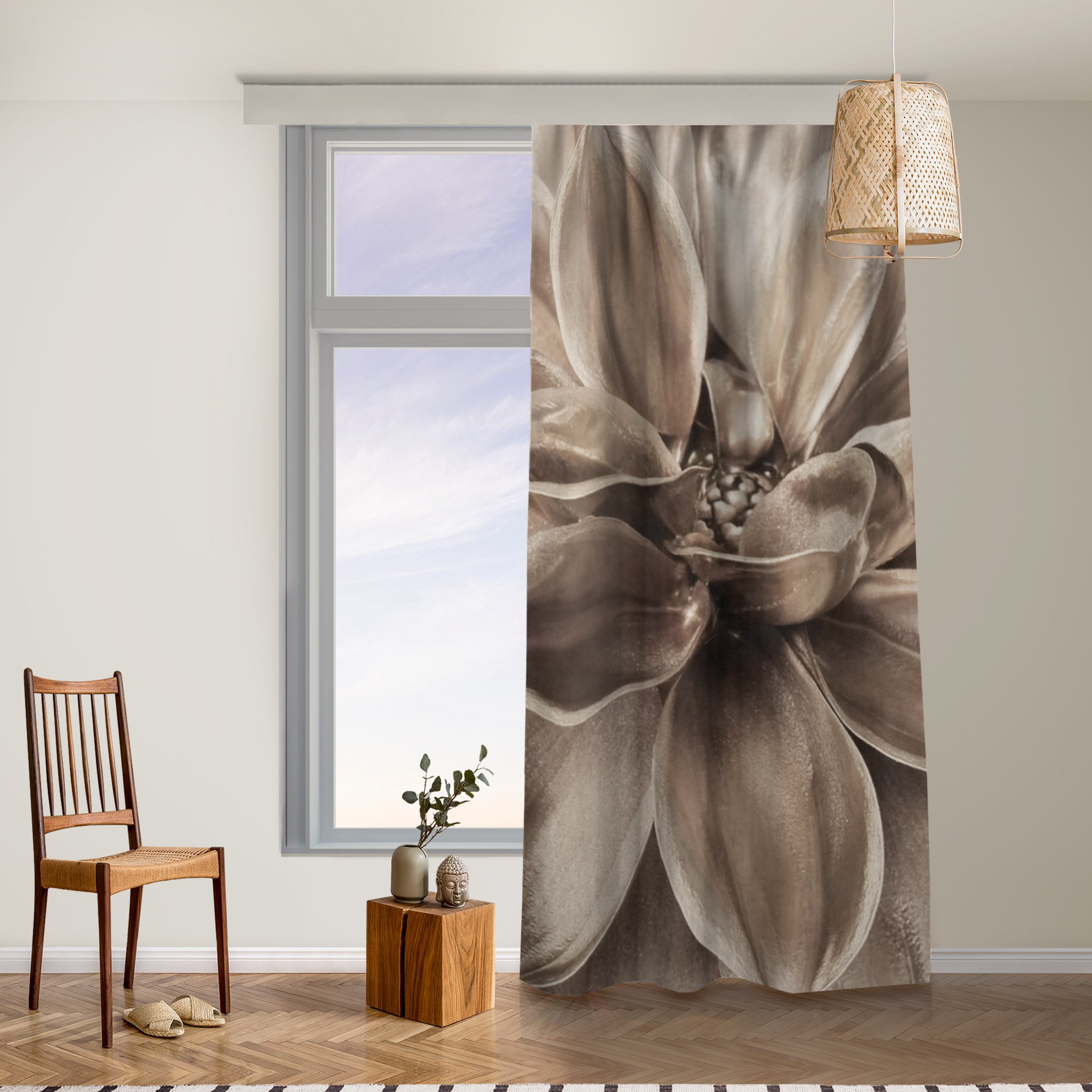 Vorhang Bronzener Dahlientraum