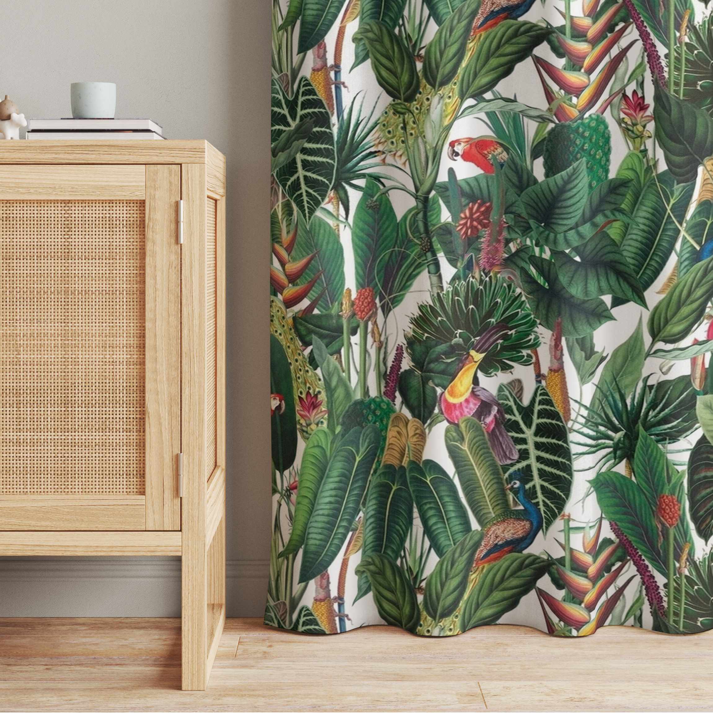 Vorhang Bunter tropischer Regenwald Muster