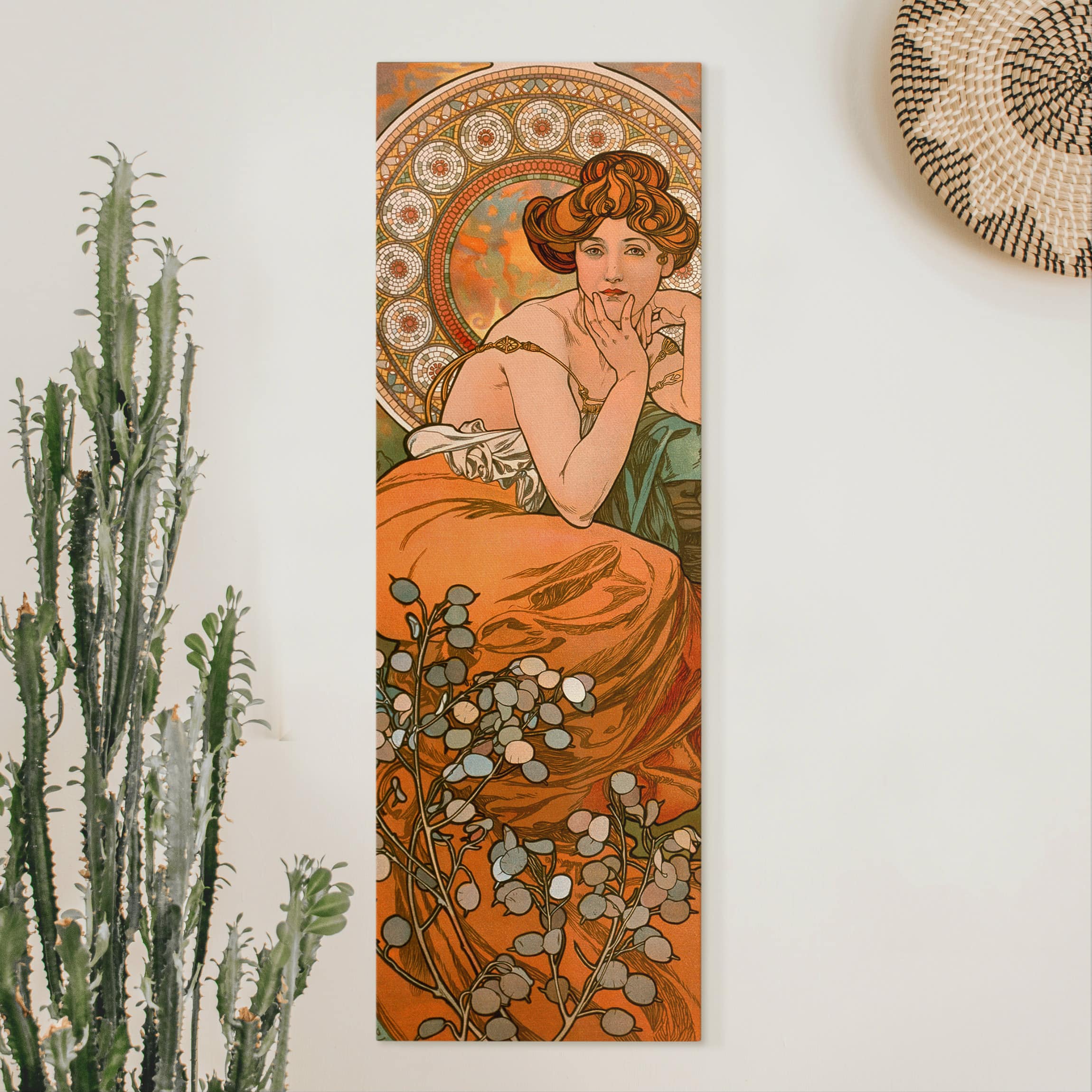 Leinwandbild - Hochformat Alfons Mucha - Edelsteine - Topas