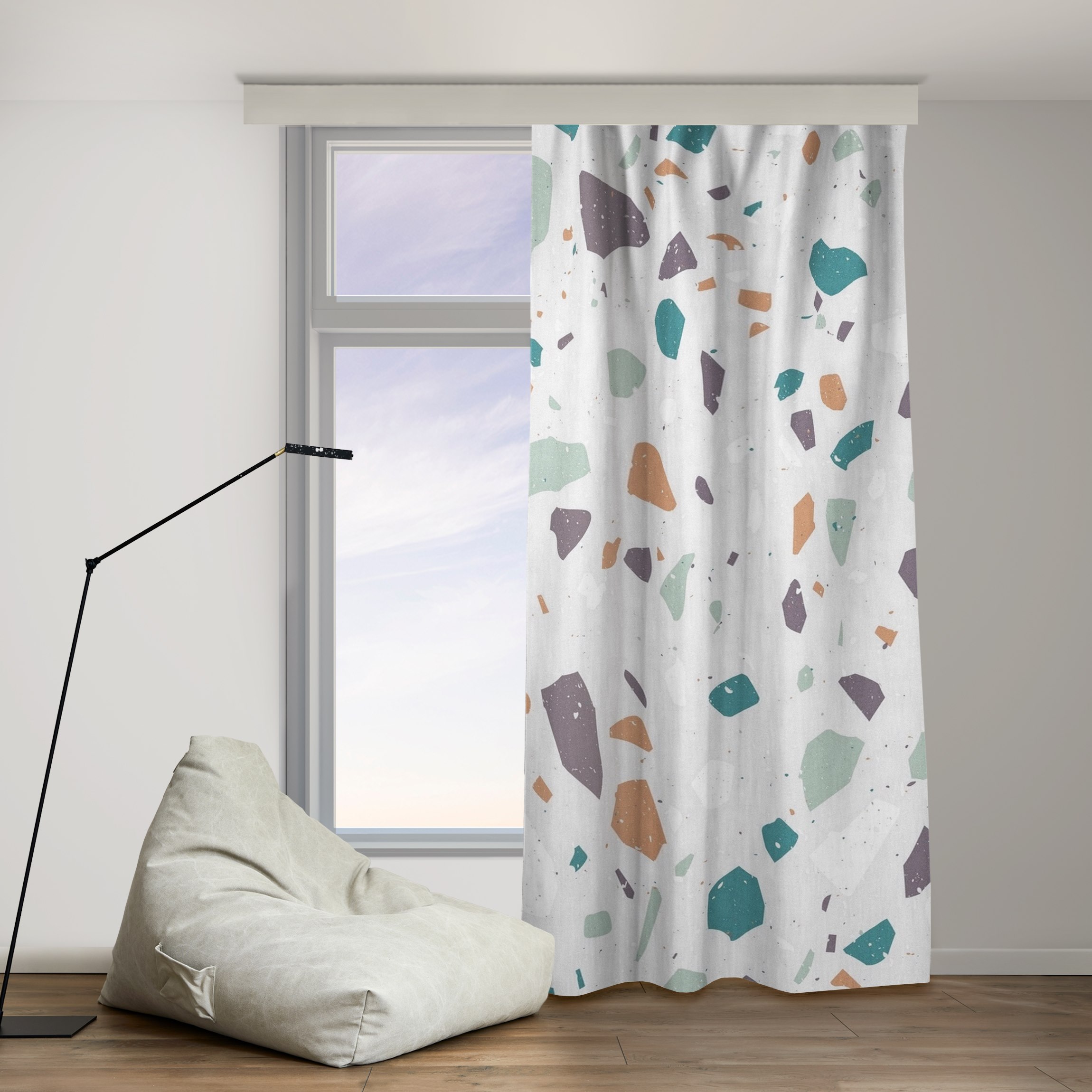 Vorhang Detailliertes Terrazzo Muster Grosseto