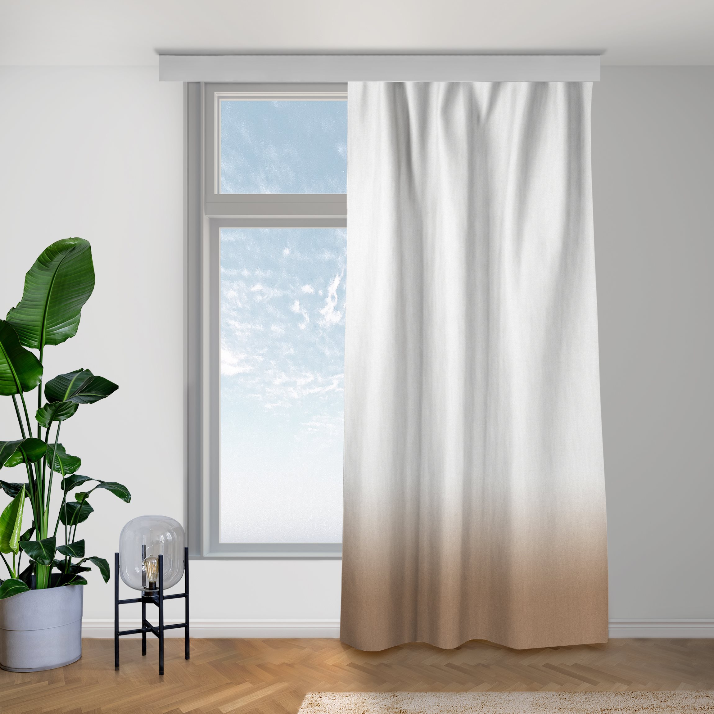 Vorhang Dip-Dye Beige