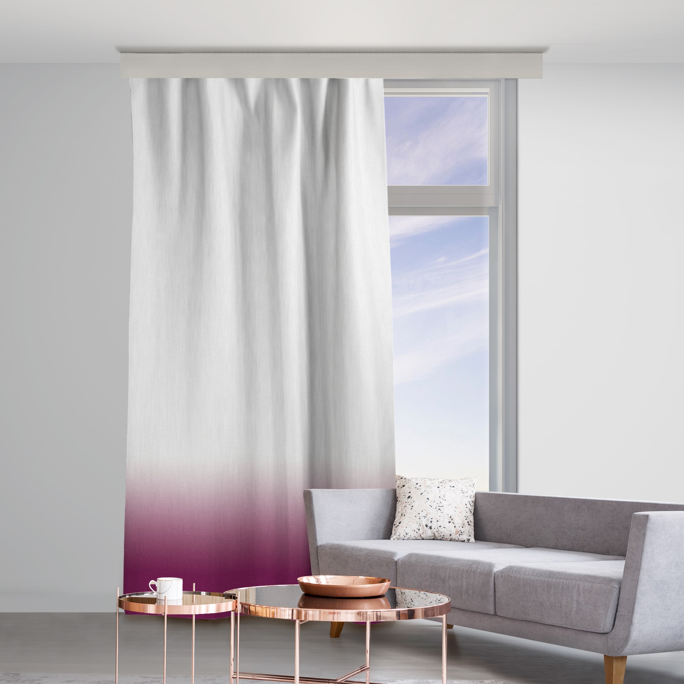 Vorhang Dip-Dye Fuchsia