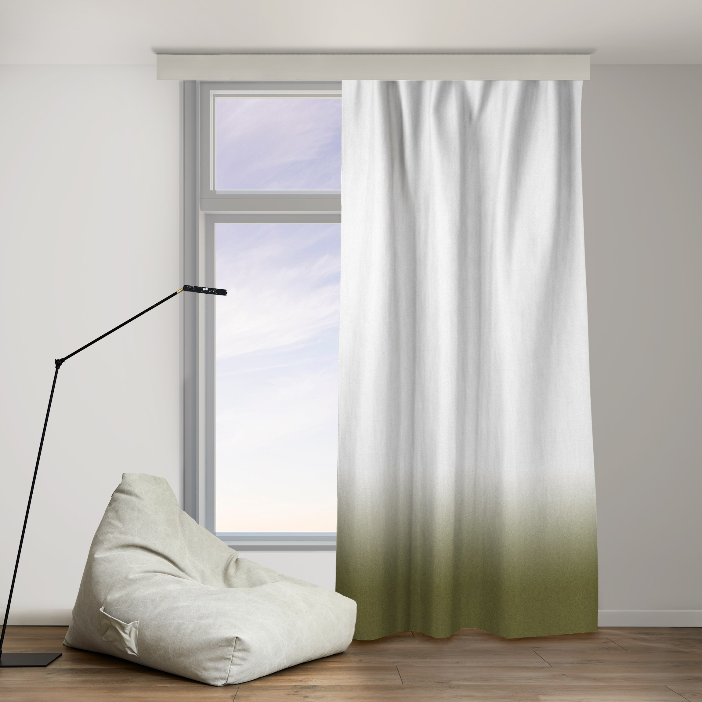 Vorhang Dip-Dye Olive Grün