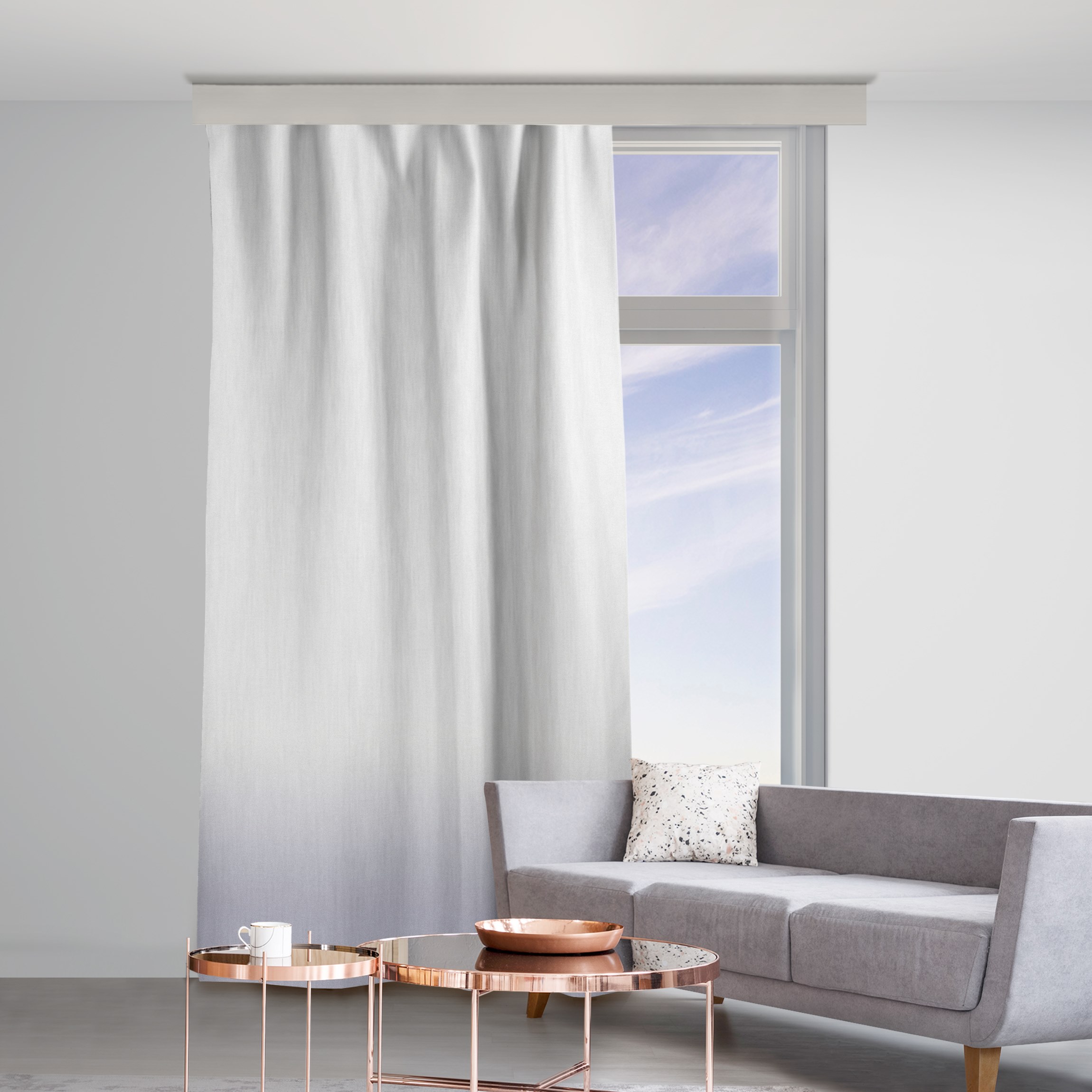 Vorhang Dip-Dye Pastell graues Violett