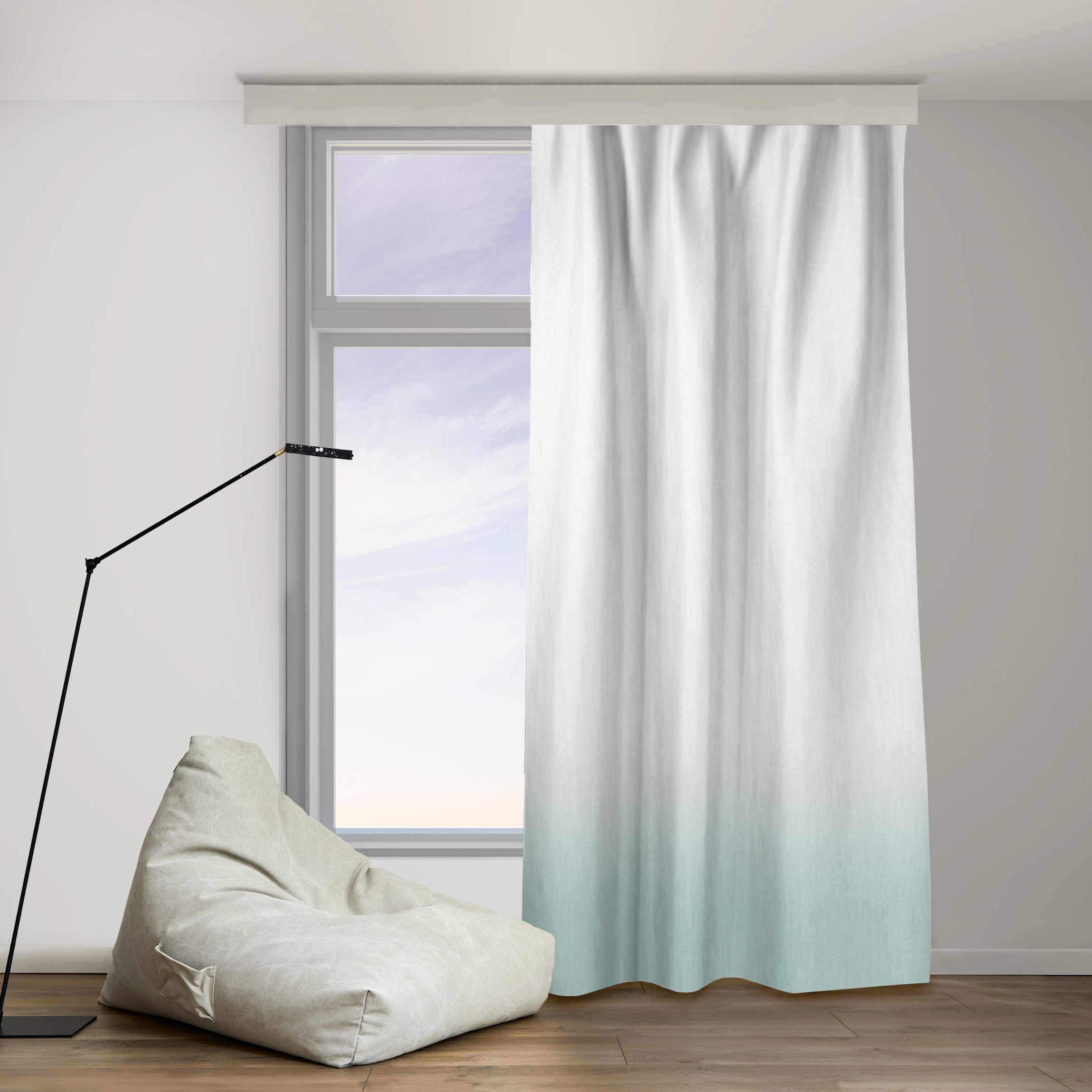 Vorhang Dip-Dye Pastell Mint