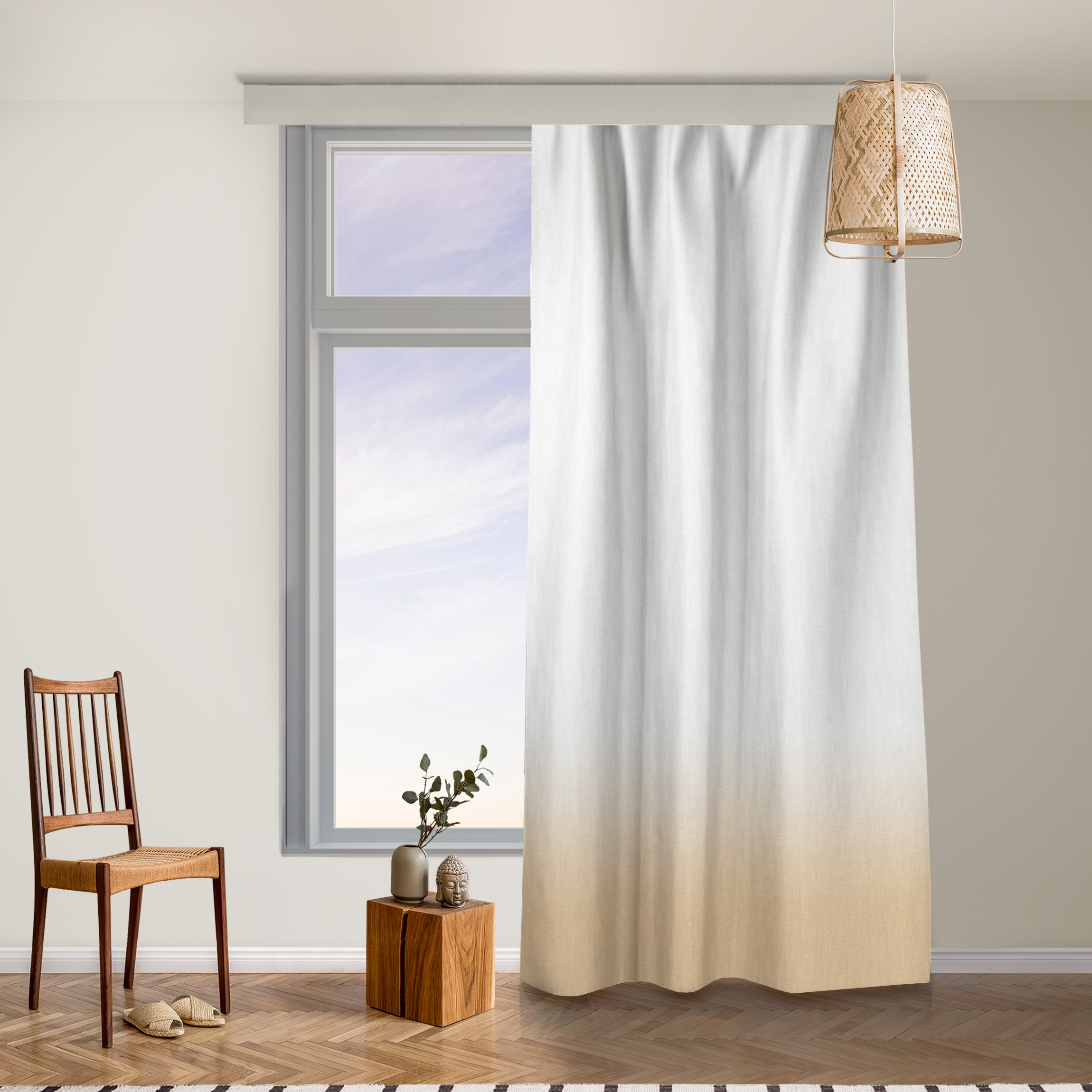 Vorhang Dip-Dye Pastell Orange