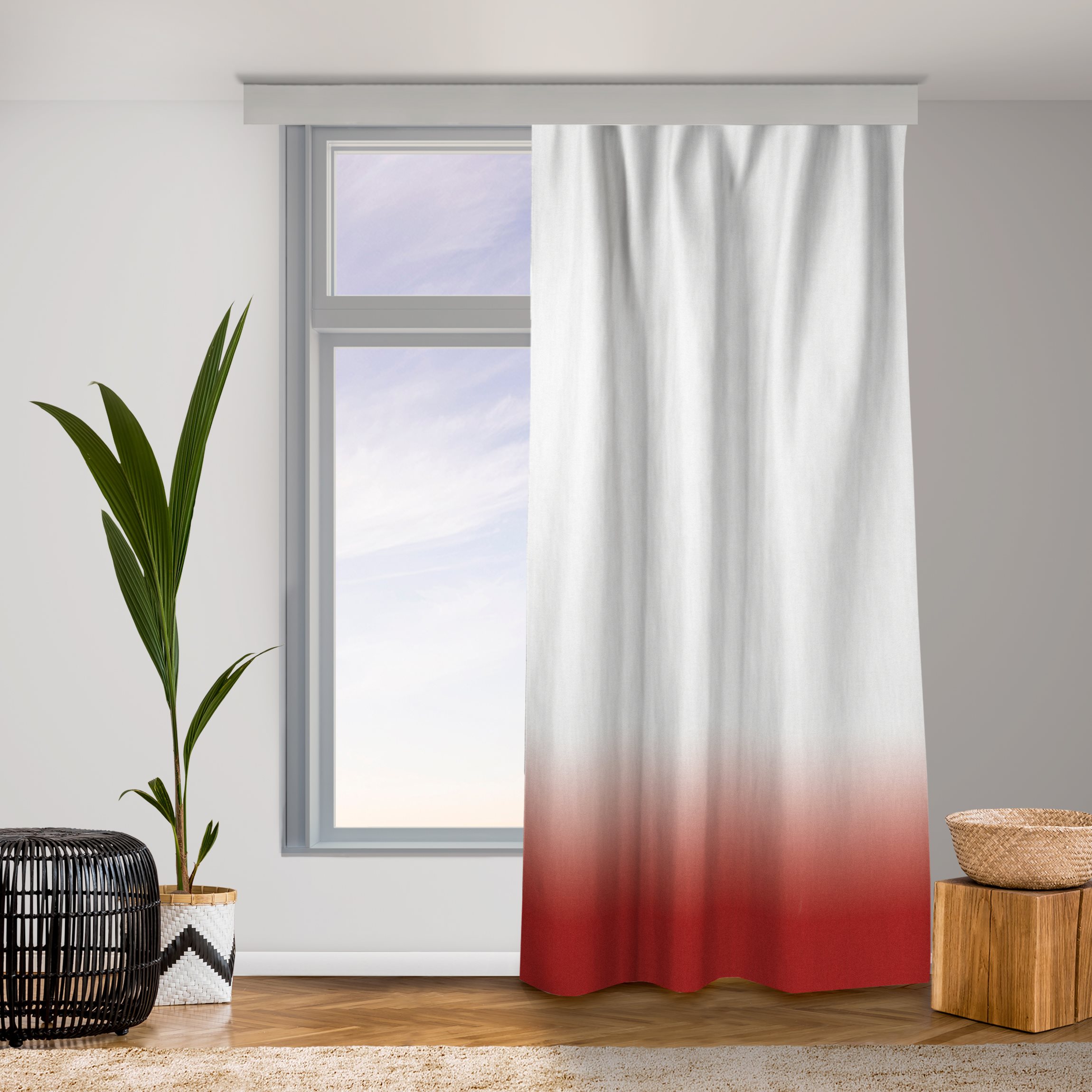 Vorhang Dip-Dye Rot