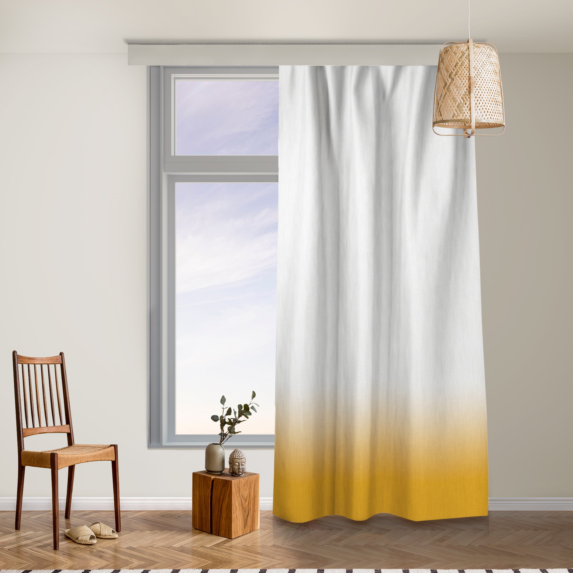 Vorhang Dip-Dye Warmes Gelb