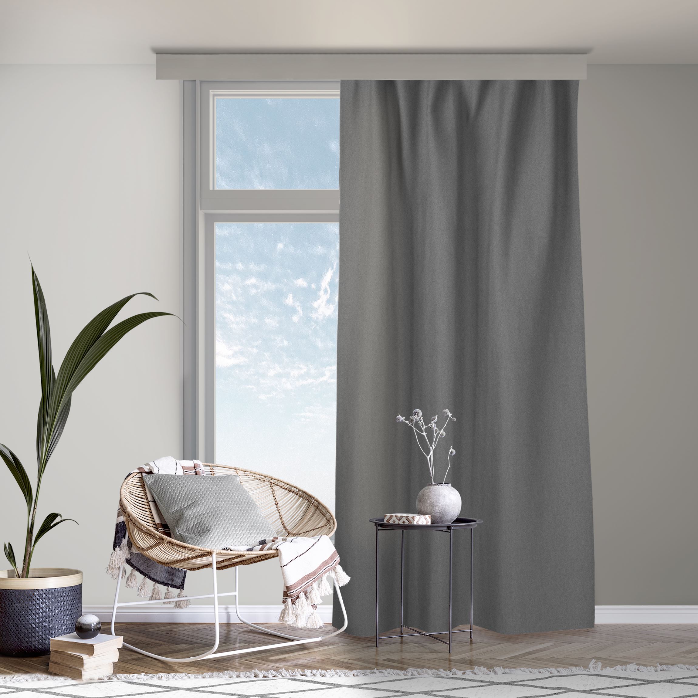 Vorhang Dunkelgrau