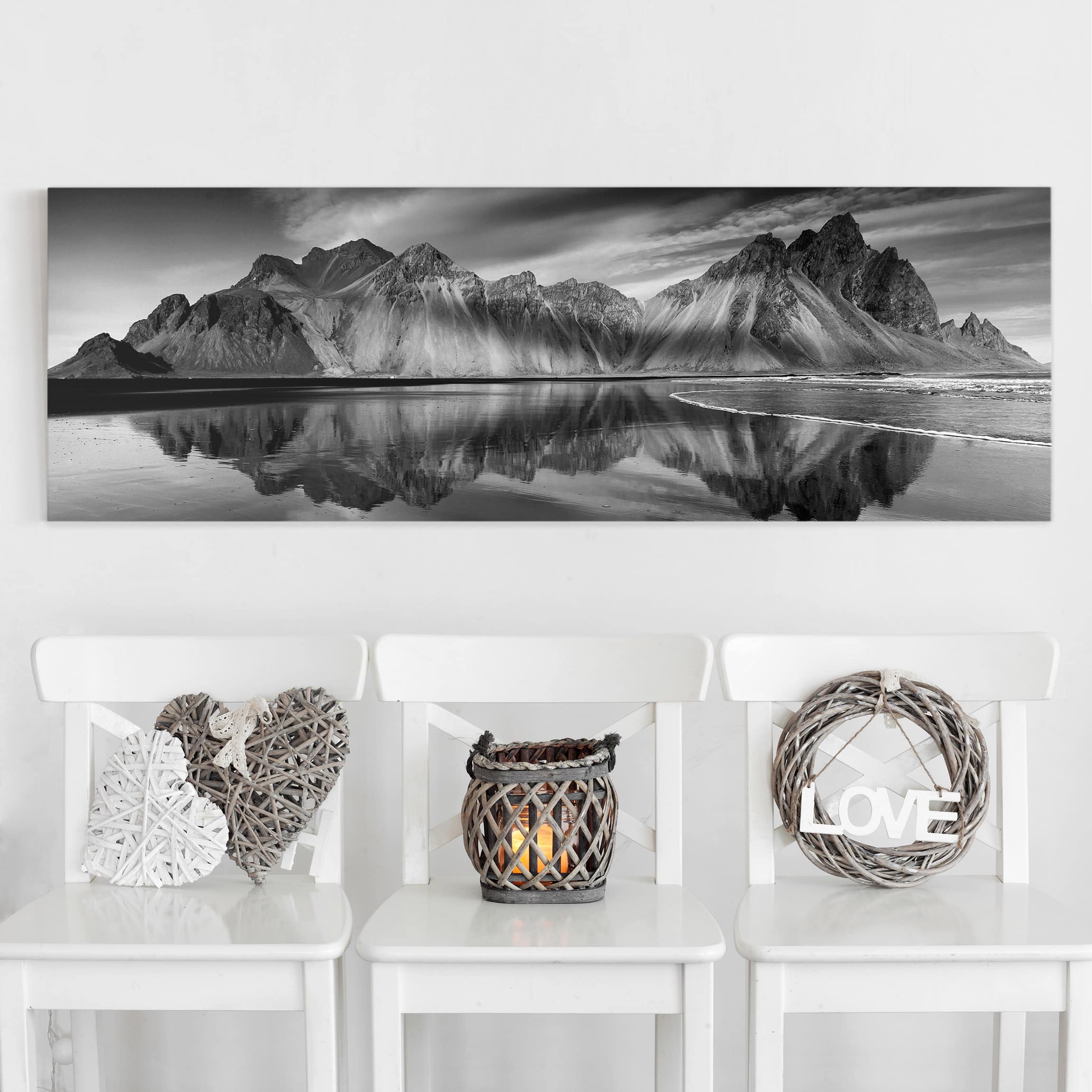 Leinwandbild - Panorama Vesturhorn in Island