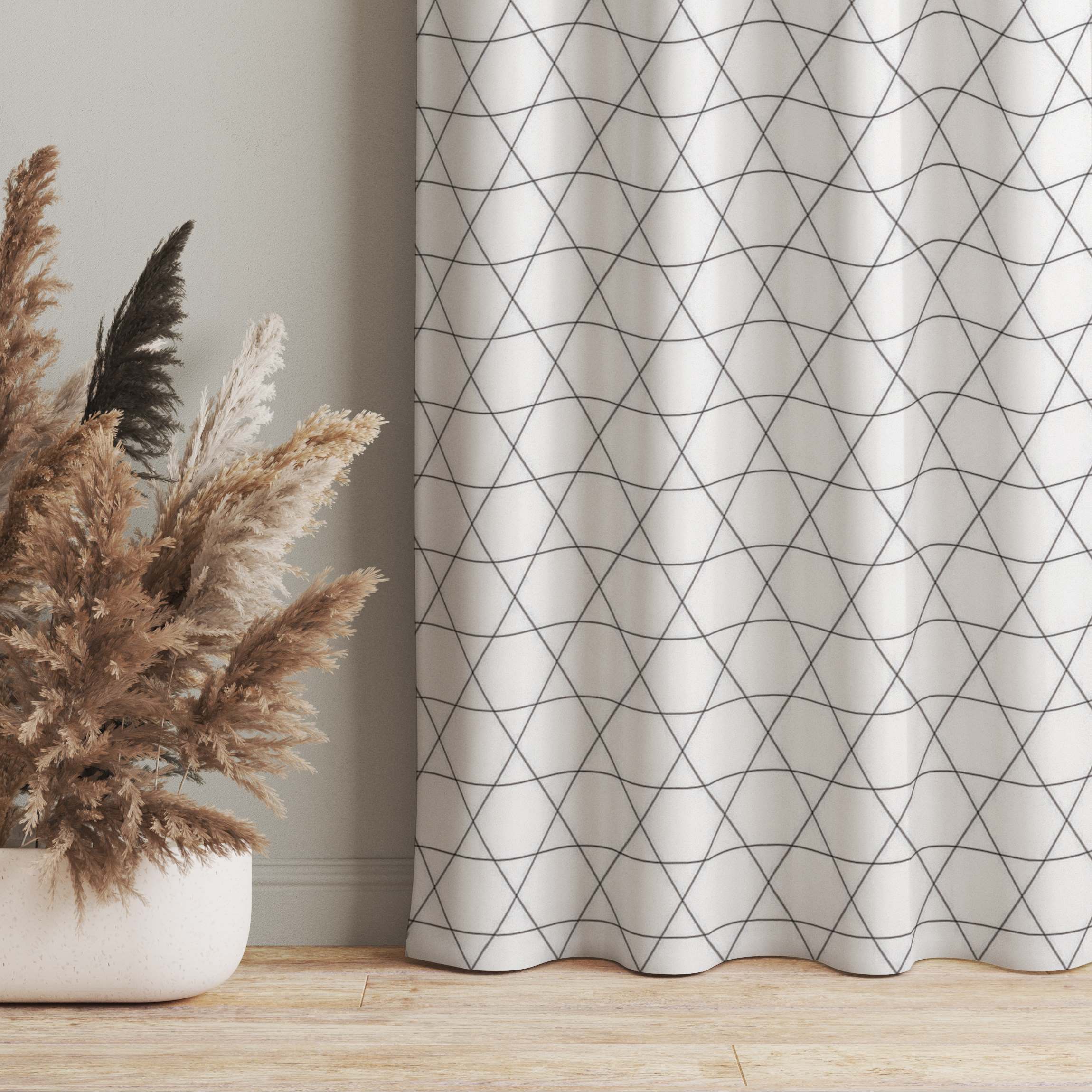 Vorhang Einfaches Rautenmuster