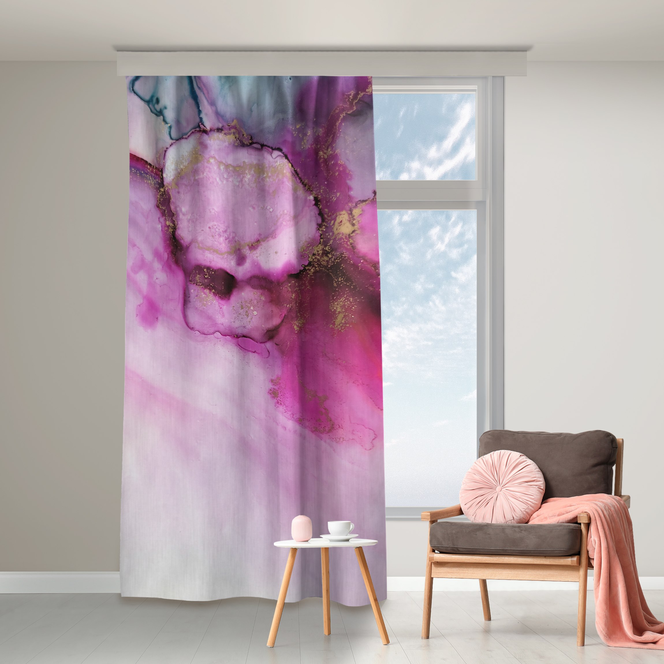 Vorhang Farbkomposition in Pink
