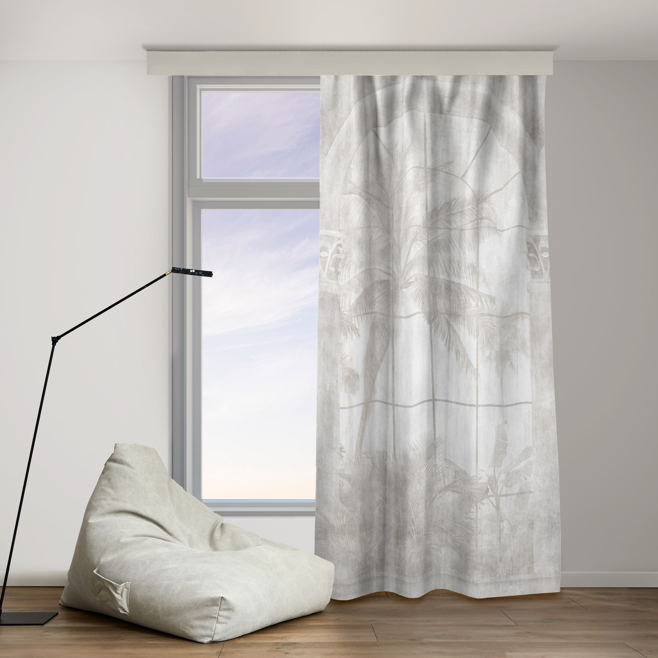 Vorhang Fensterbögen zum Tropenwald