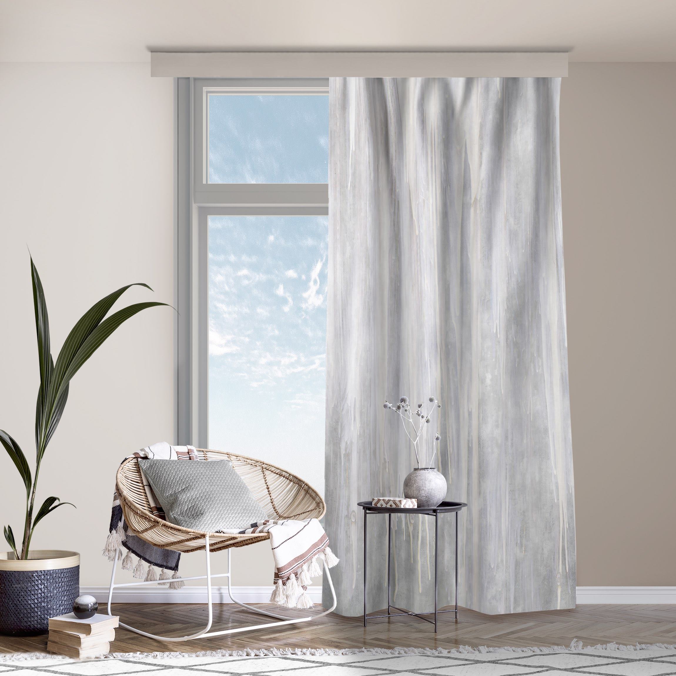 Vorhang Fließende Farbe