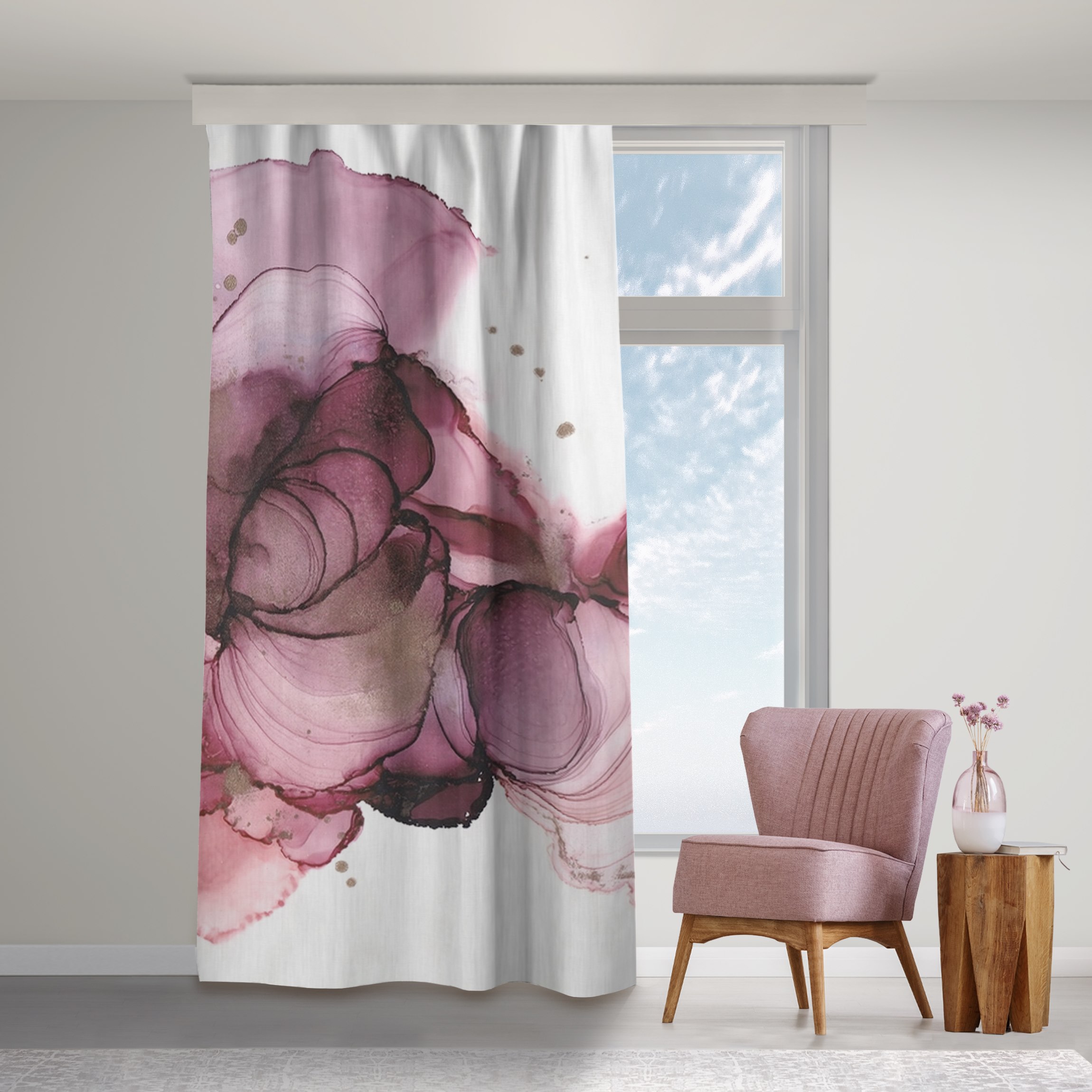 Vorhang Fließende Reinheit in Violett