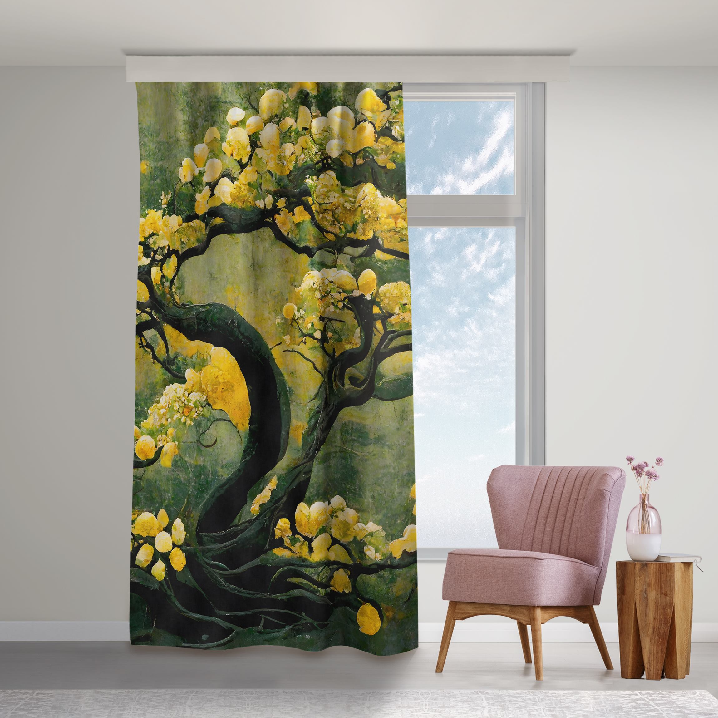 Vorhang Gelber Baum
