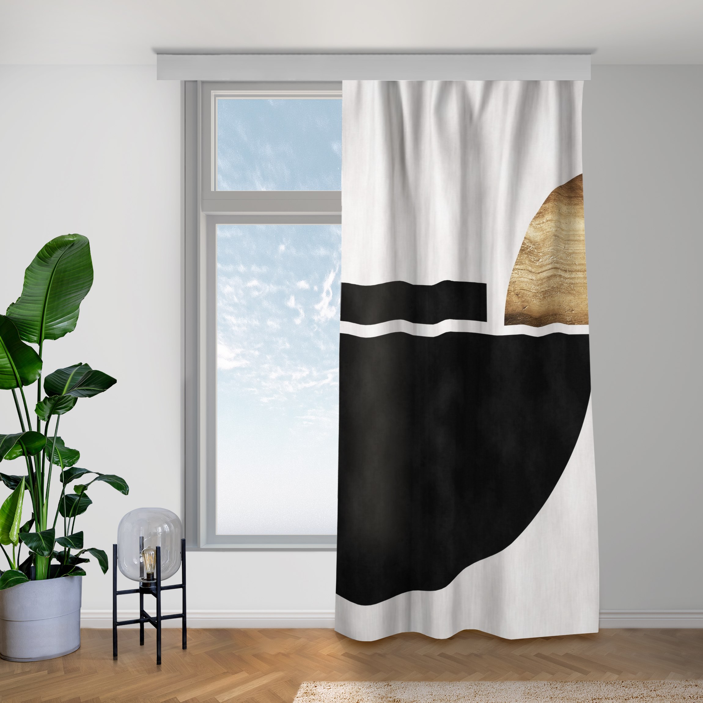 Vorhang Geometrischer Halbkreis I