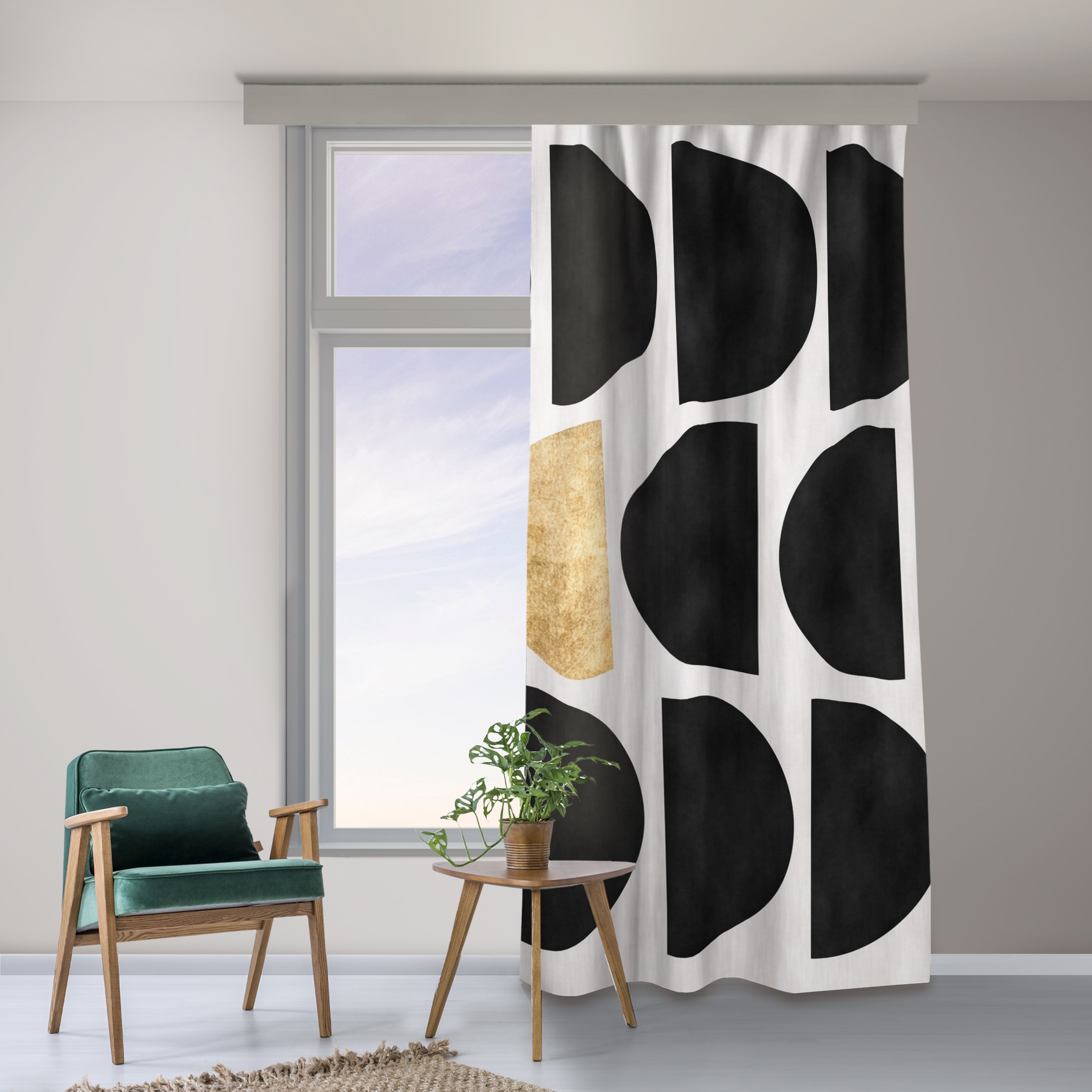 Vorhang Geometrischer Halbkreis II