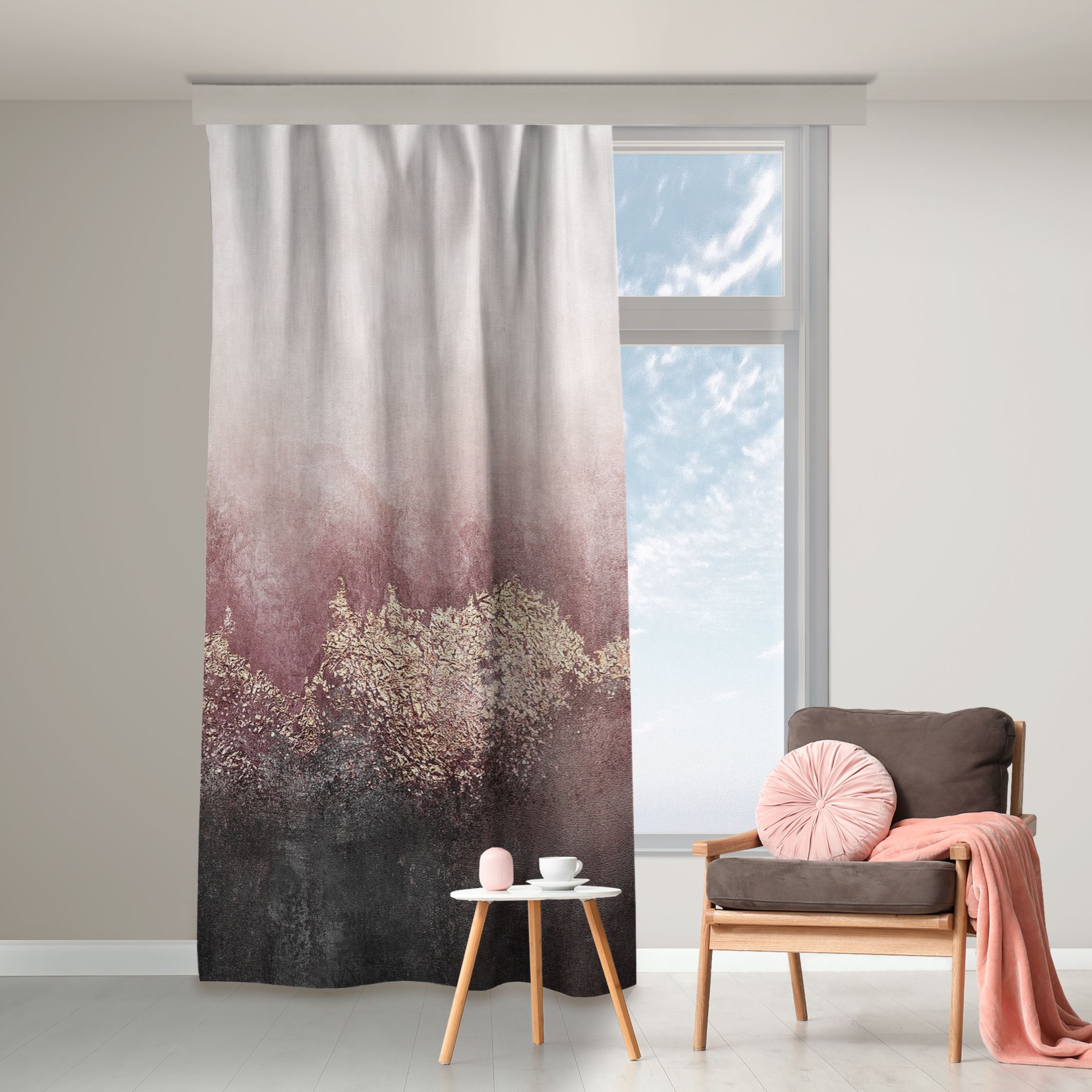 Vorhang Goldene Dämmerung Rosa