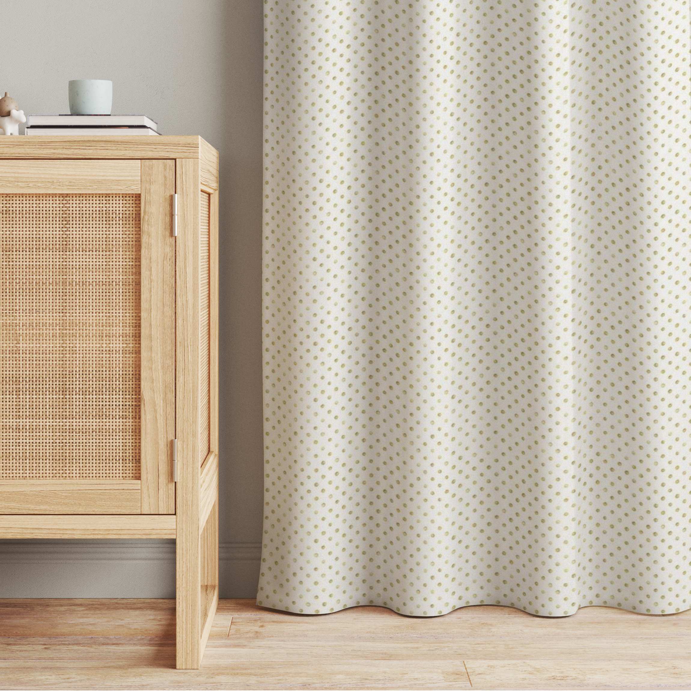 Vorhang Goldenen Polkadots