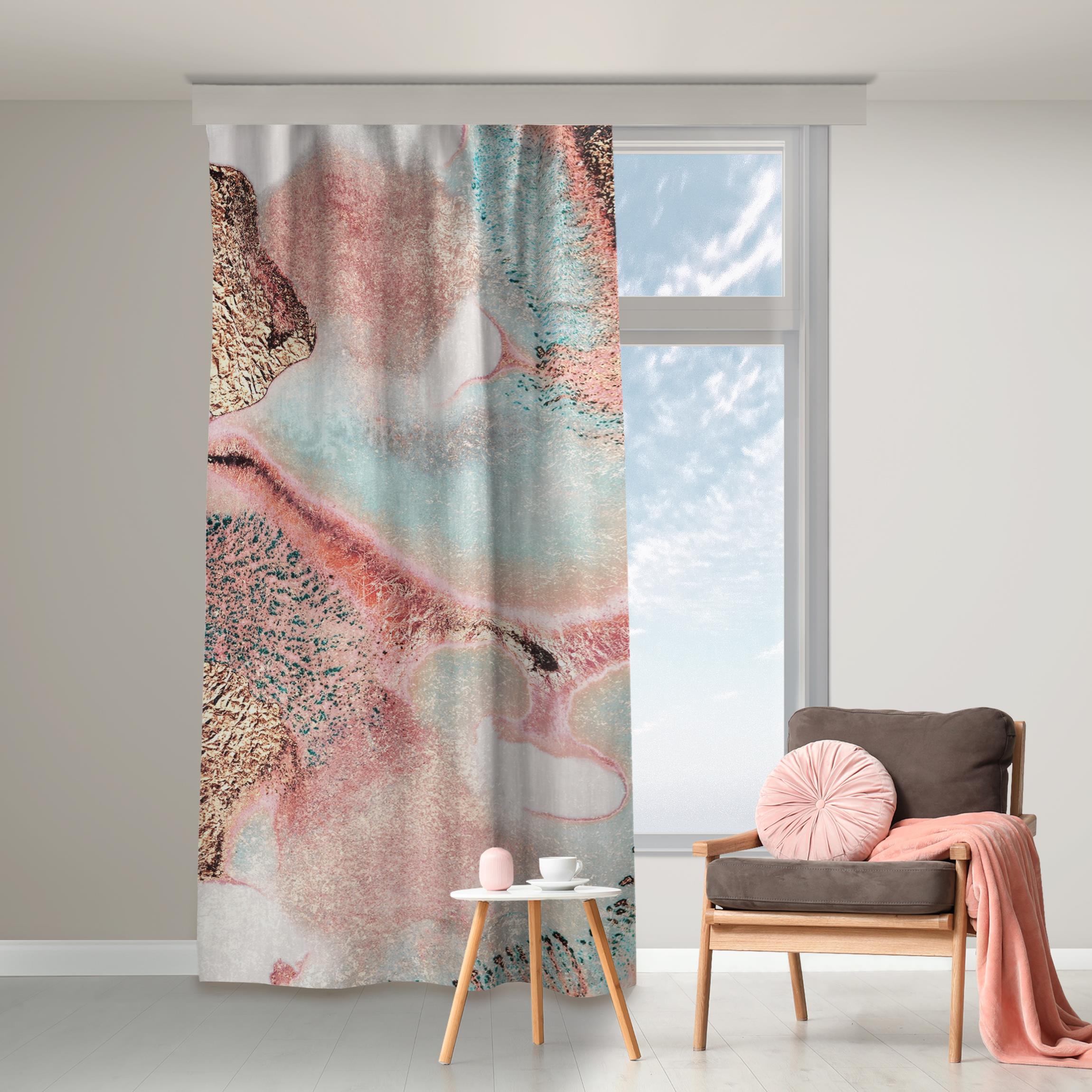 Vorhang Goldenes Aquarell Rosé