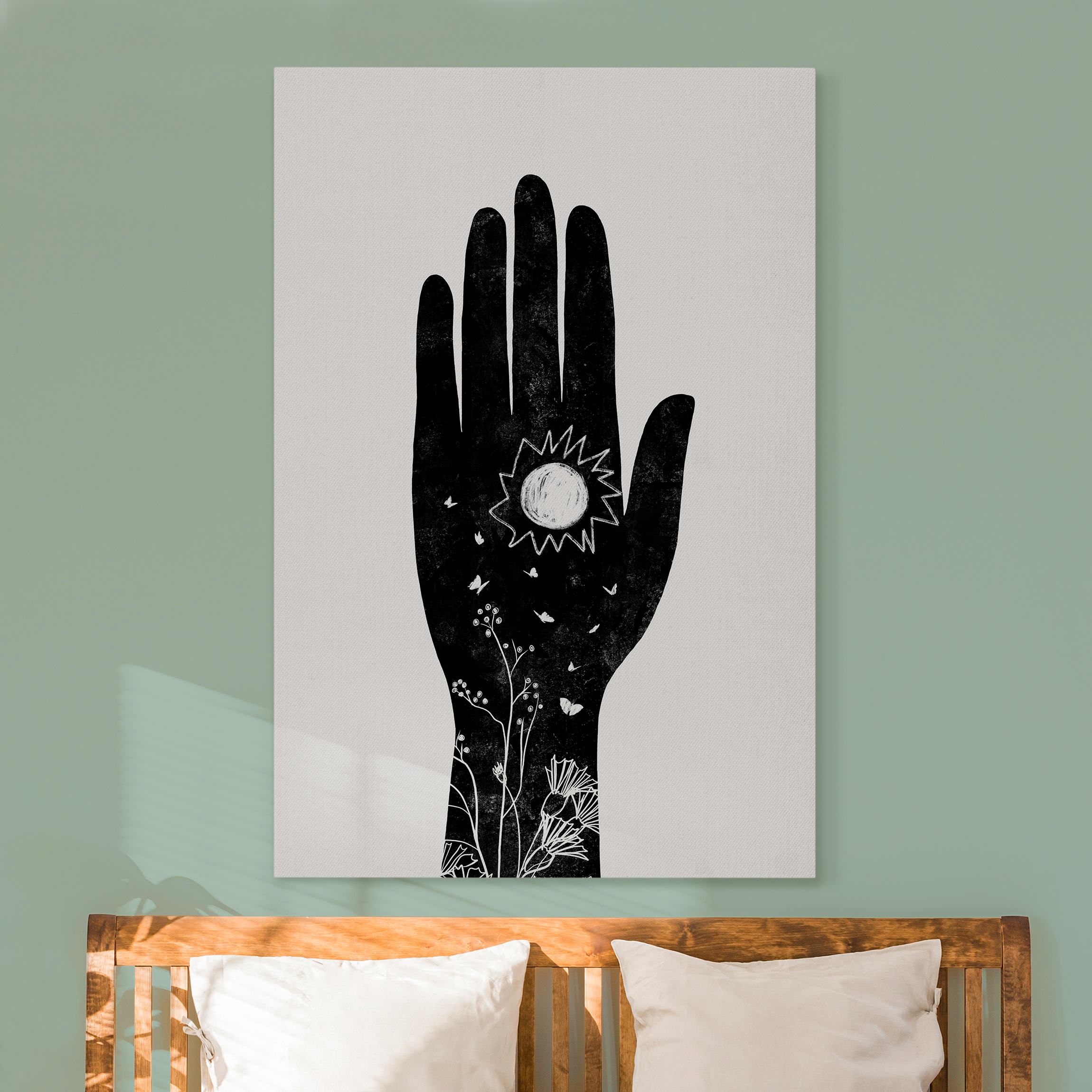 Akustikbild Hand mit Sonne