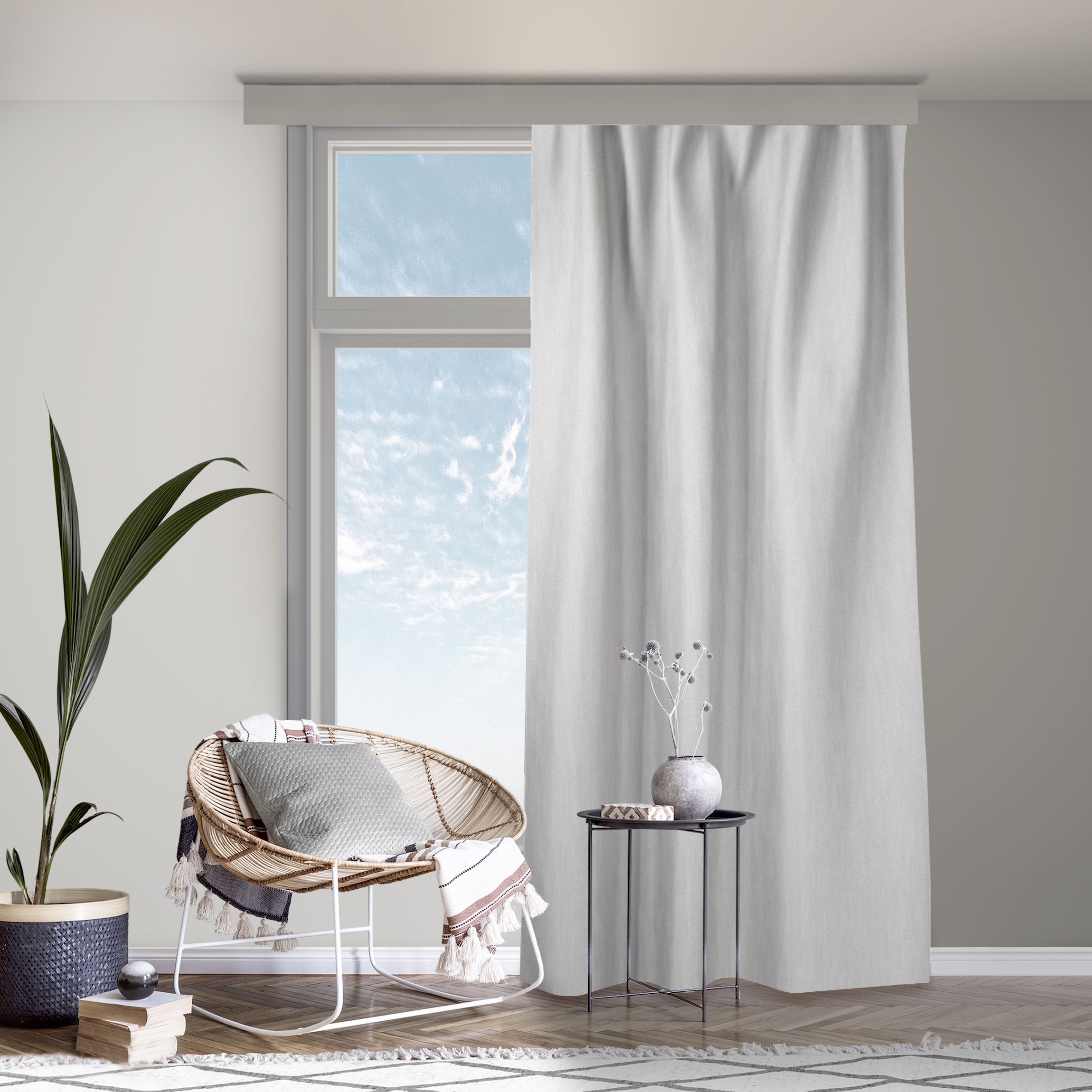 Vorhang Hellgrau
