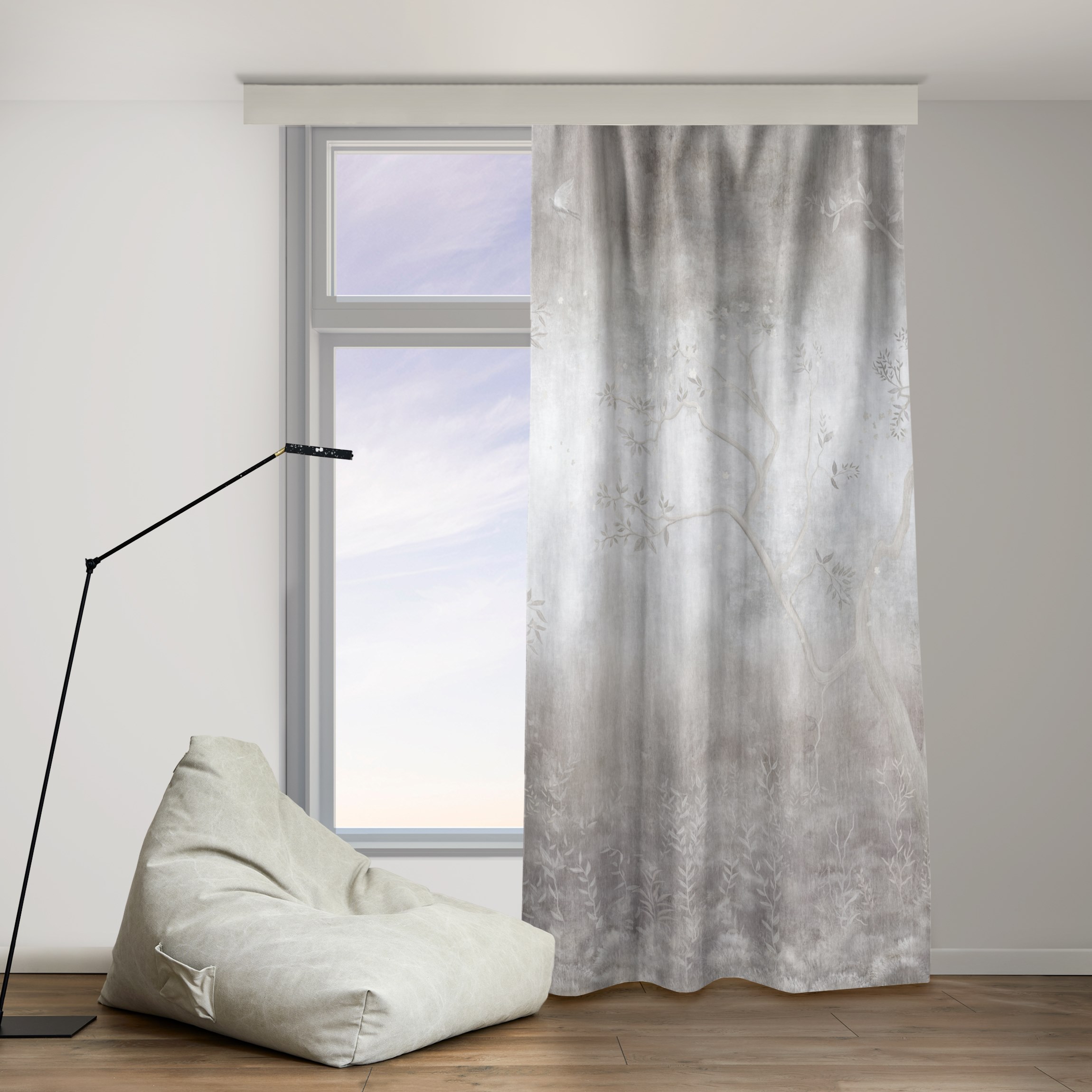 Vorhang Kraniche auf Waldlichtung