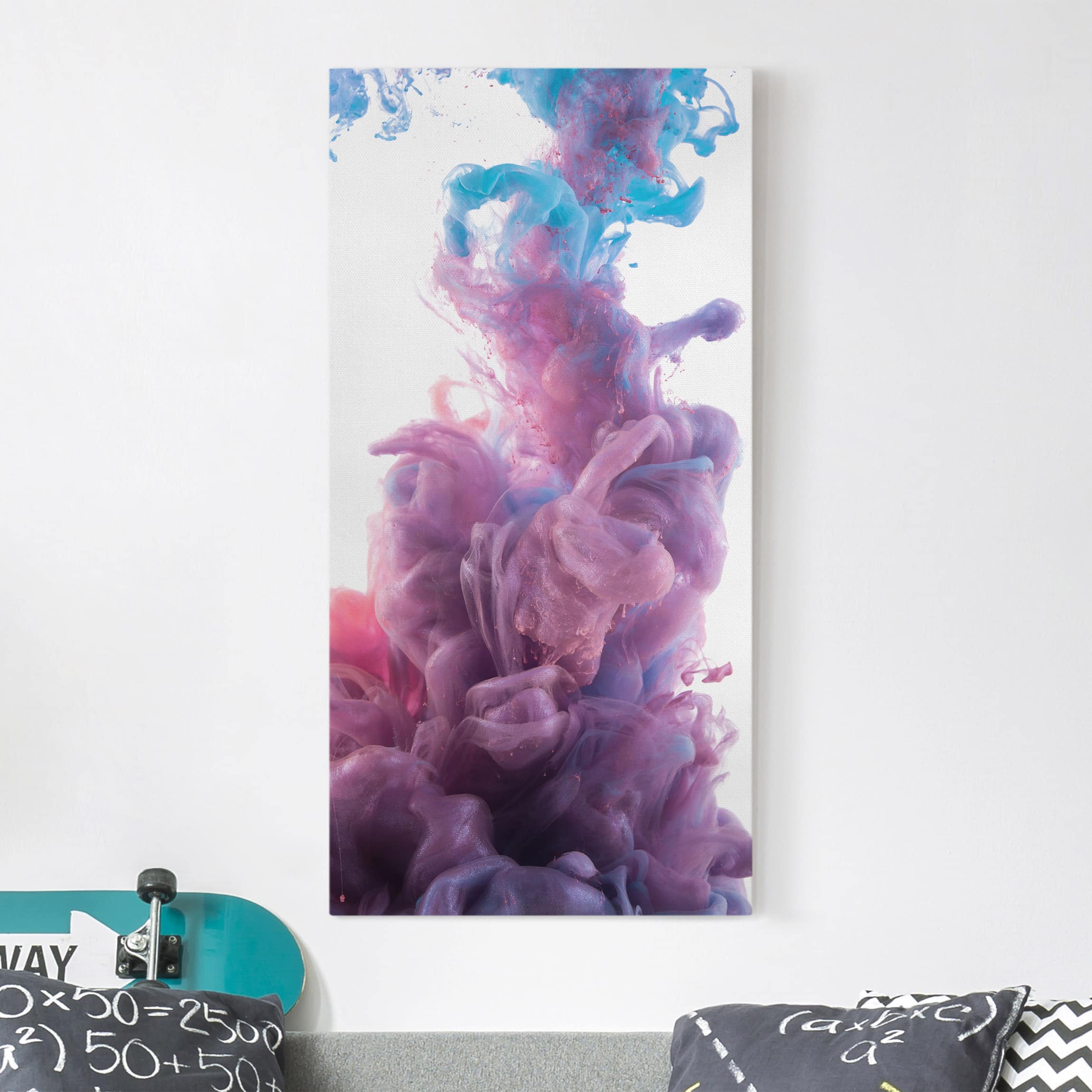 Leinwandbild - Hochformat Abstrakter flüssiger Farbeffekt