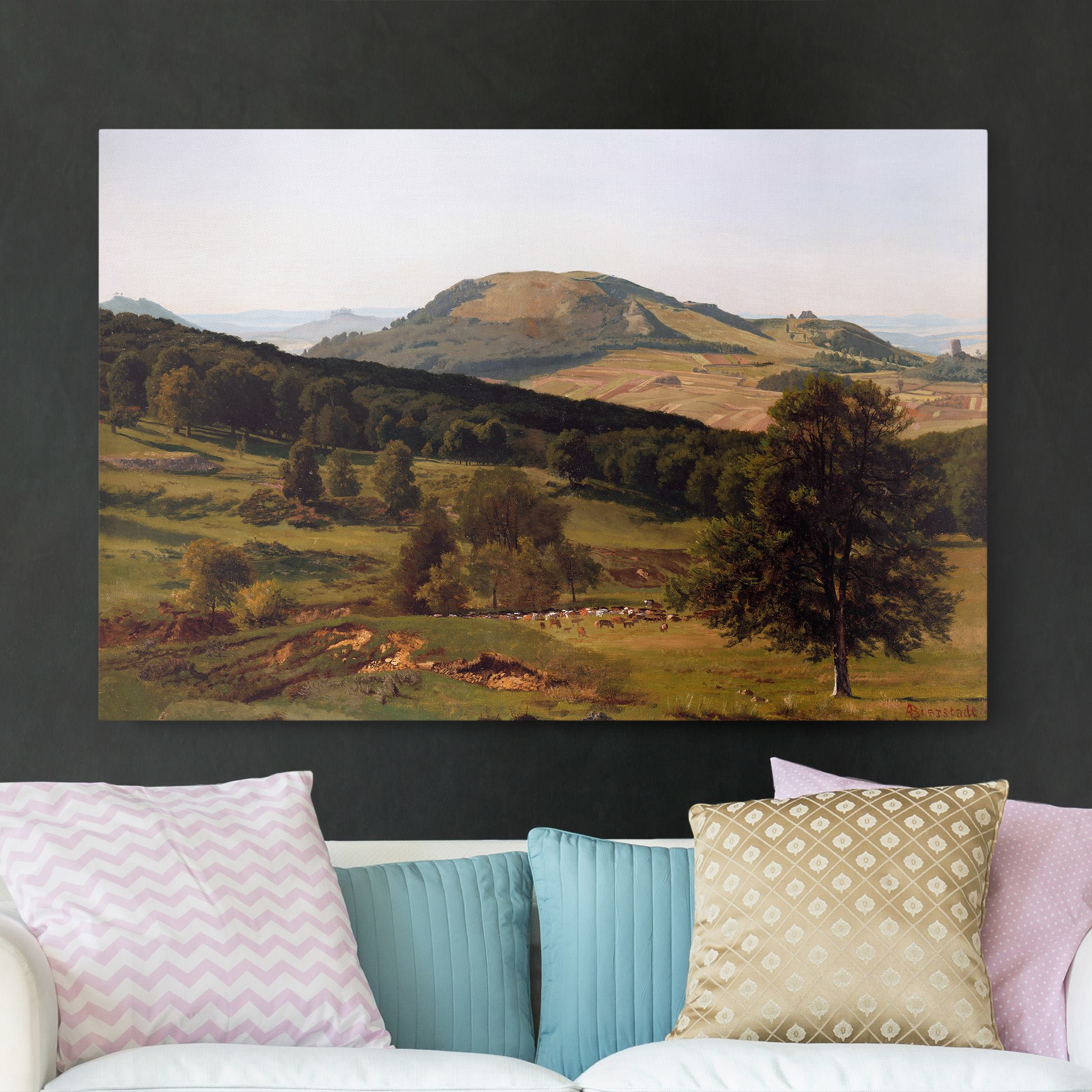 Leinwandbild - Querformat Albert Bierstadt - Berg und Tal