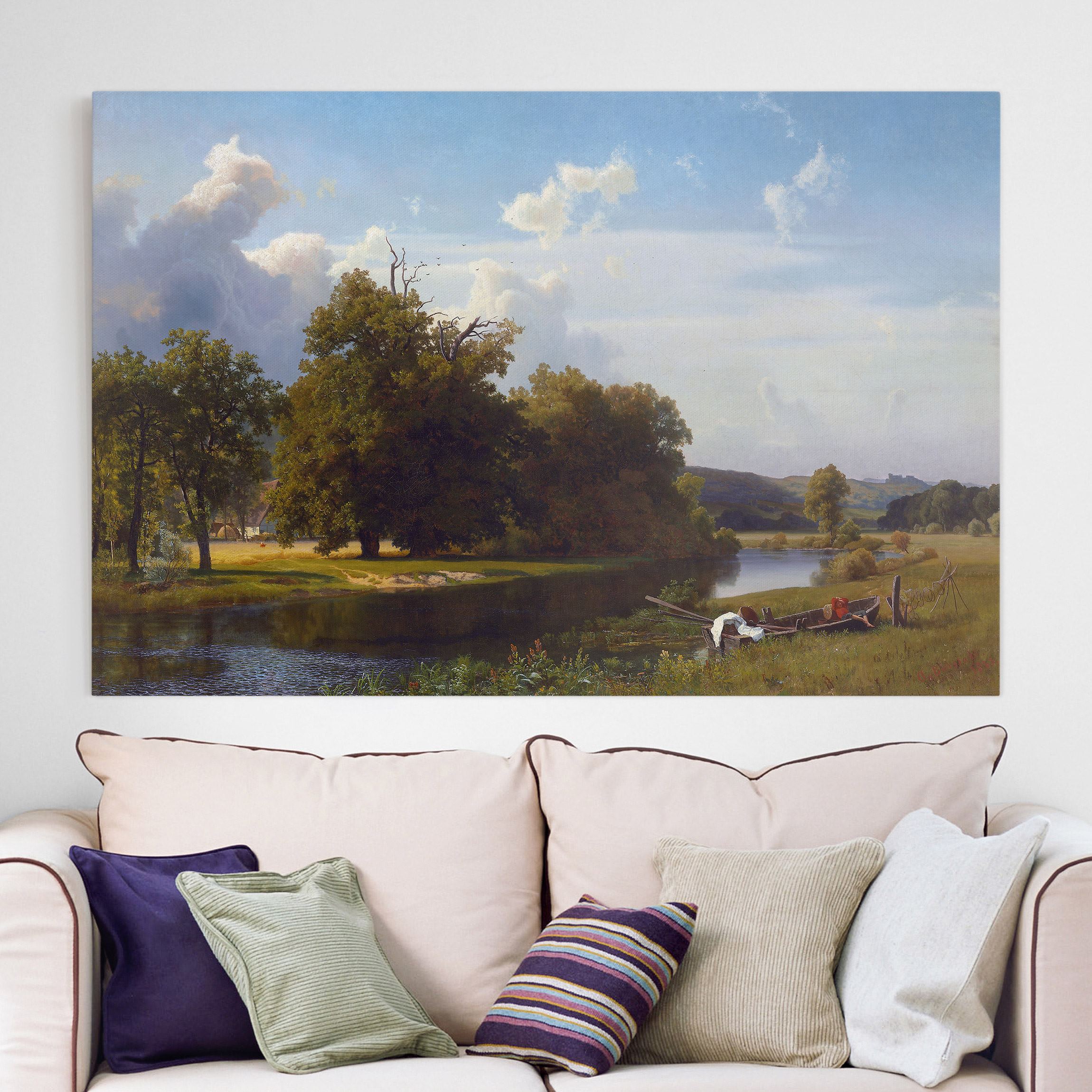 Leinwandbild - Querformat Albert Bierstadt - Flusslandschaft